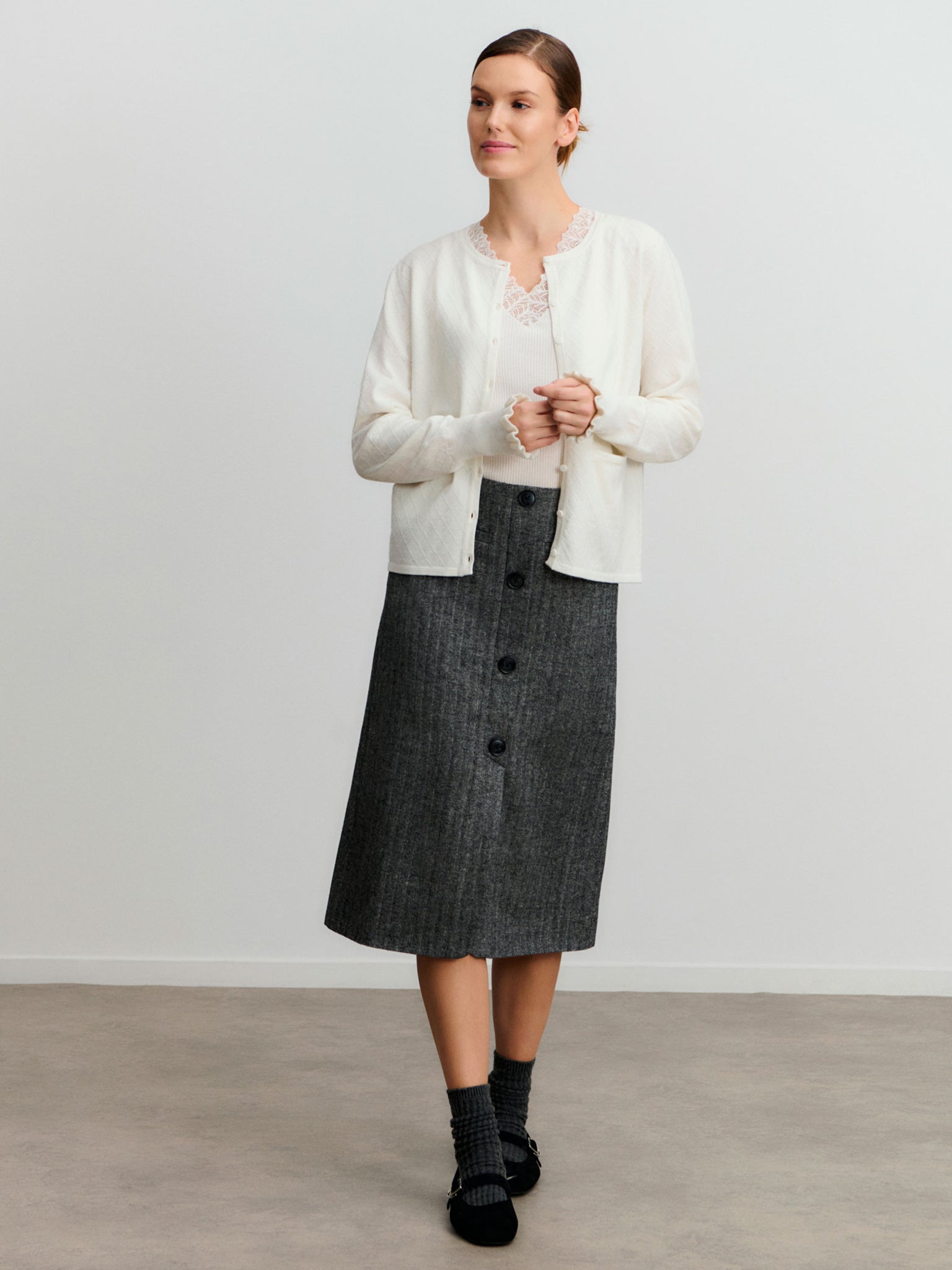 RWSophia Wool MW Long Skirt SKIRT Rosemunde Woman