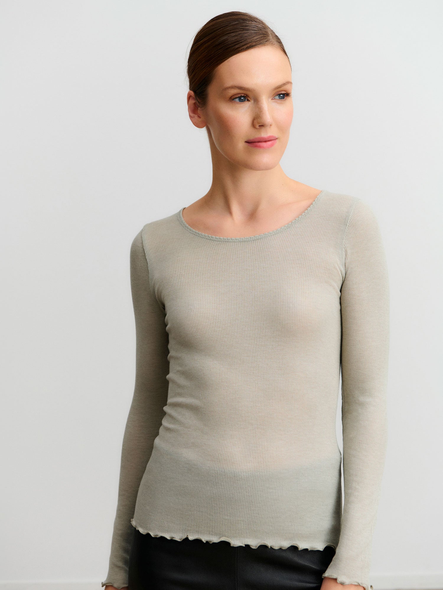 RWBurlington Wool LS O-neck T-shirt T-shirt Rosemunde Woman