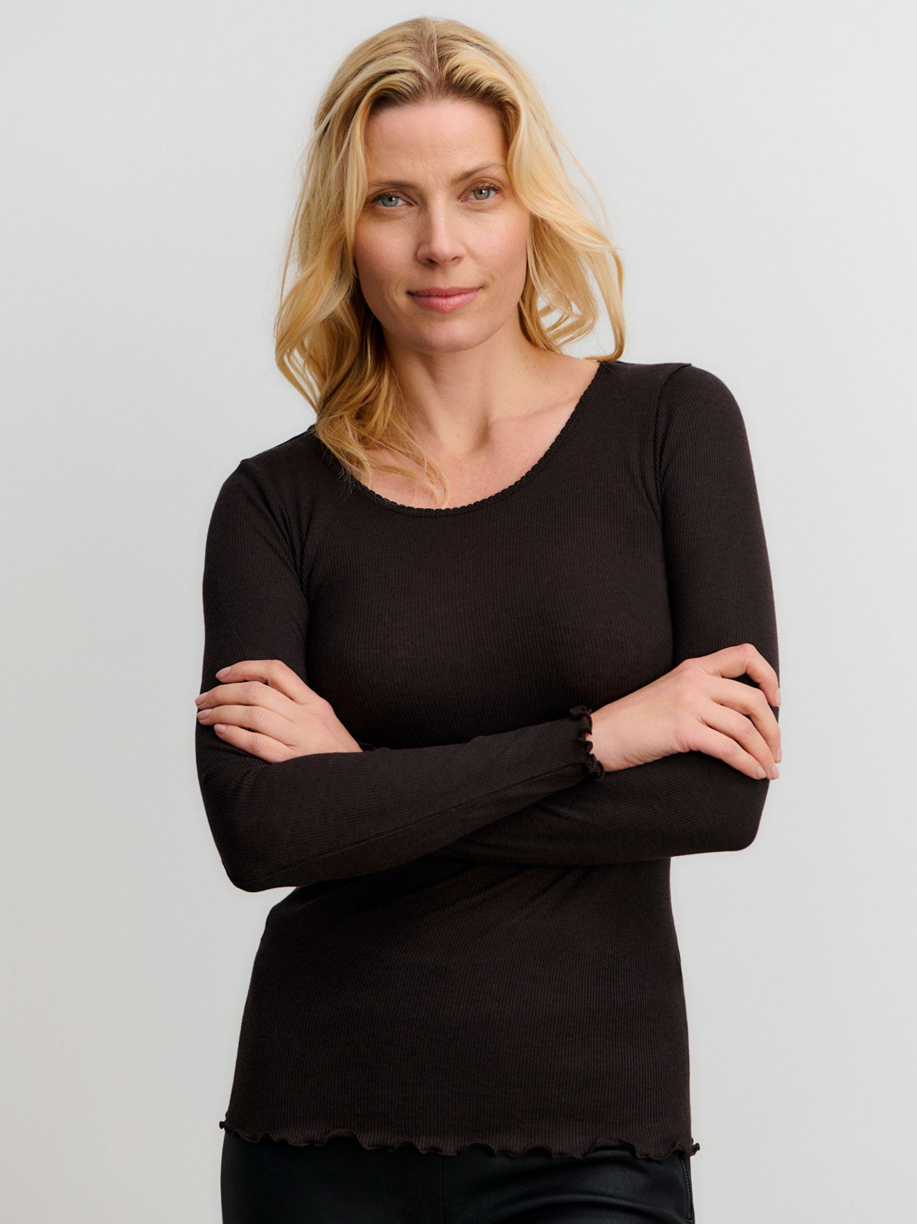 RWBurlington Wool LS O-neck T-shirt T-shirt Rosemunde Woman