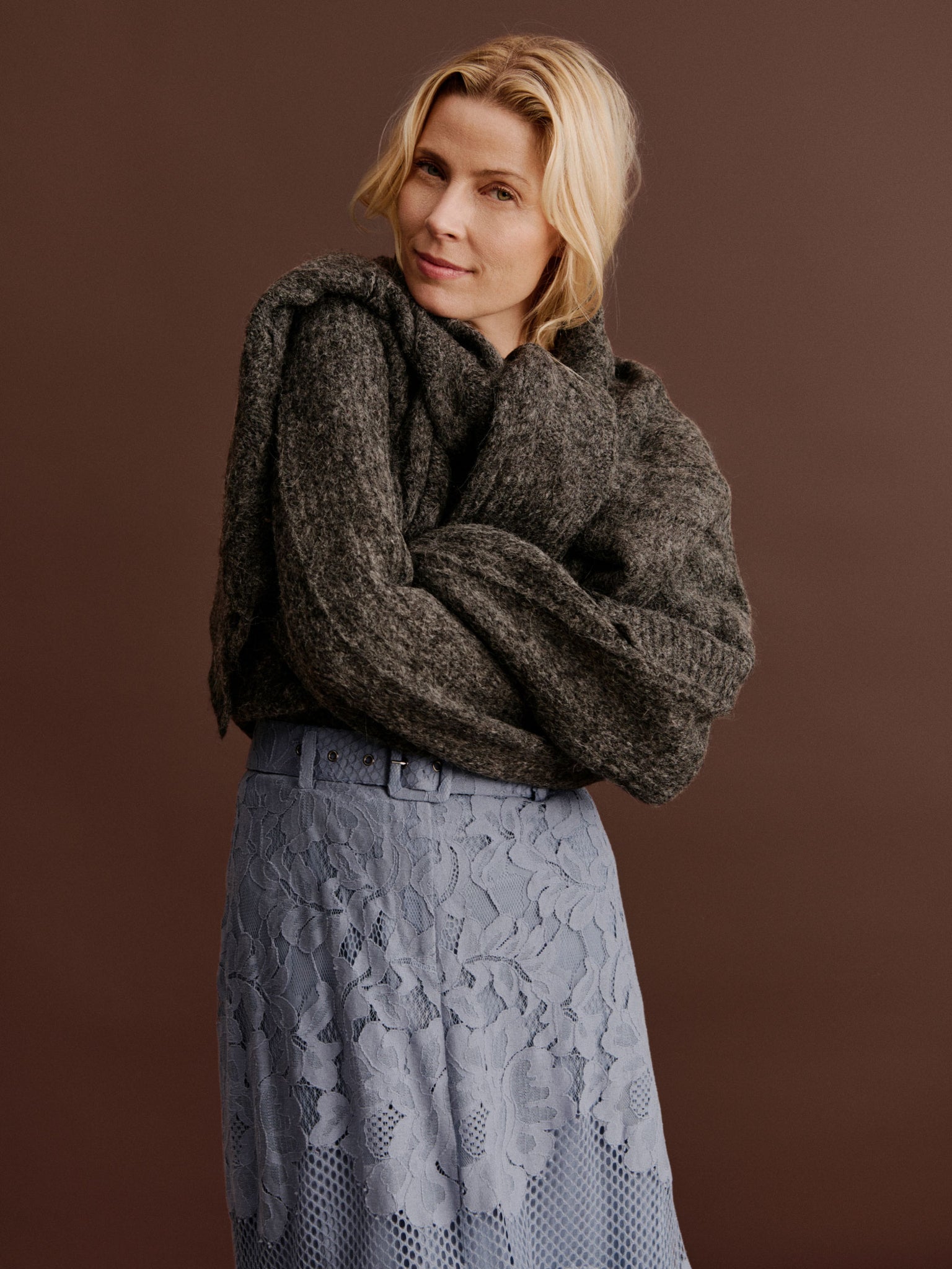 RWTulip Wool Blend LS Rib Knit Pullover PULLOVER Rosemunde Woman