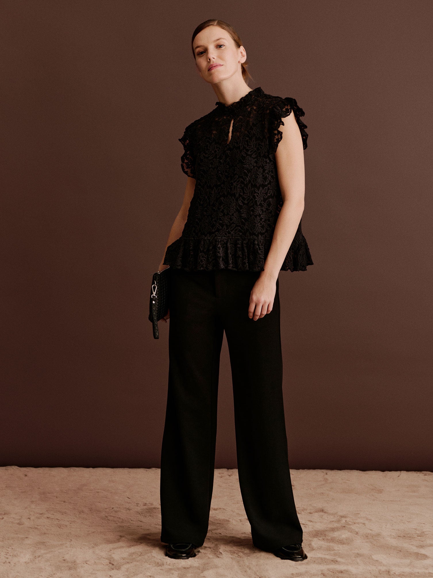 RWDelicia Lace SL Peplum Top TOP Rosemunde Woman