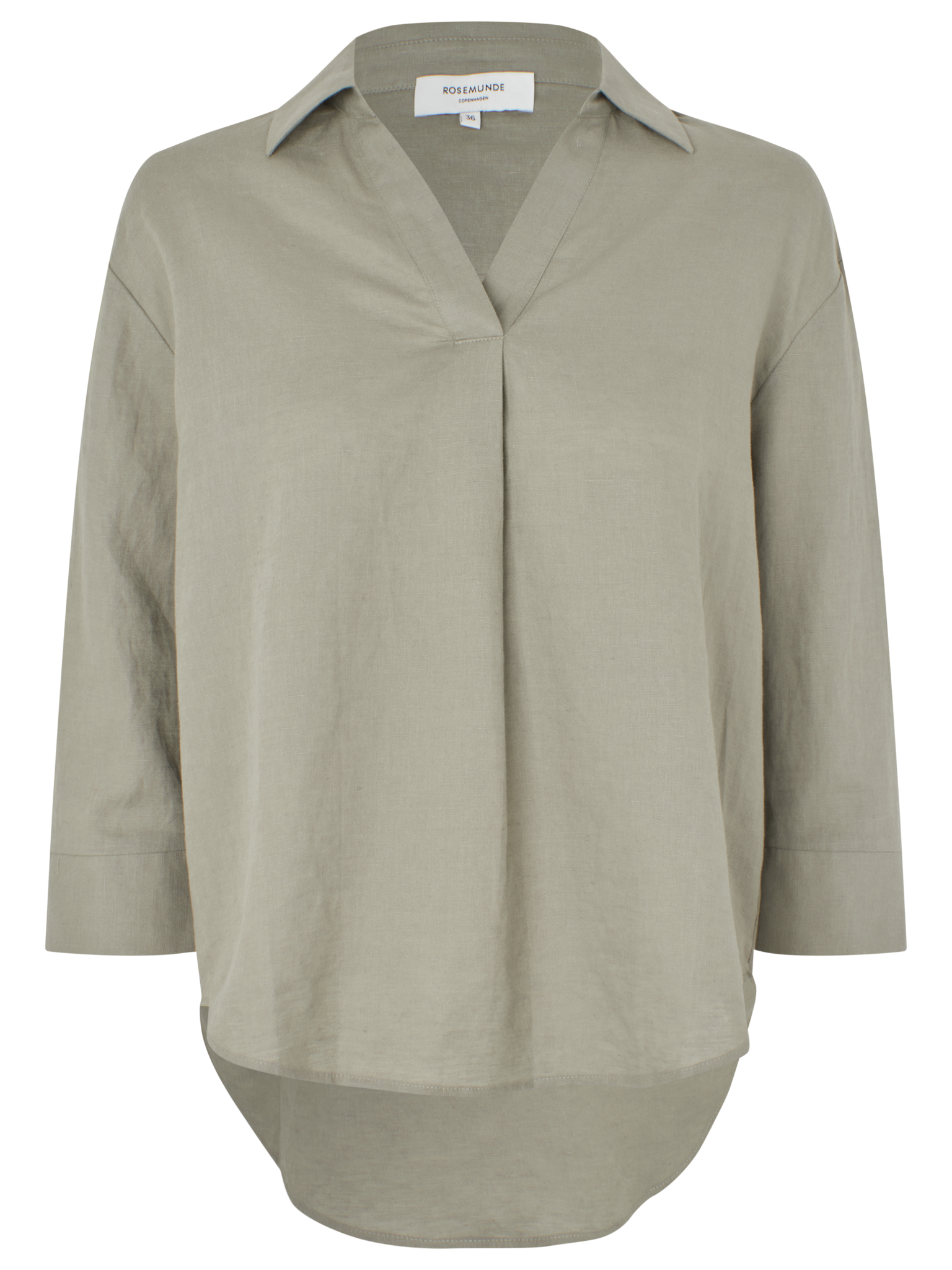 RWEsther Linen 3/4 Sleeve Shirt SHIRT Rosemunde Woman 34 dried sage