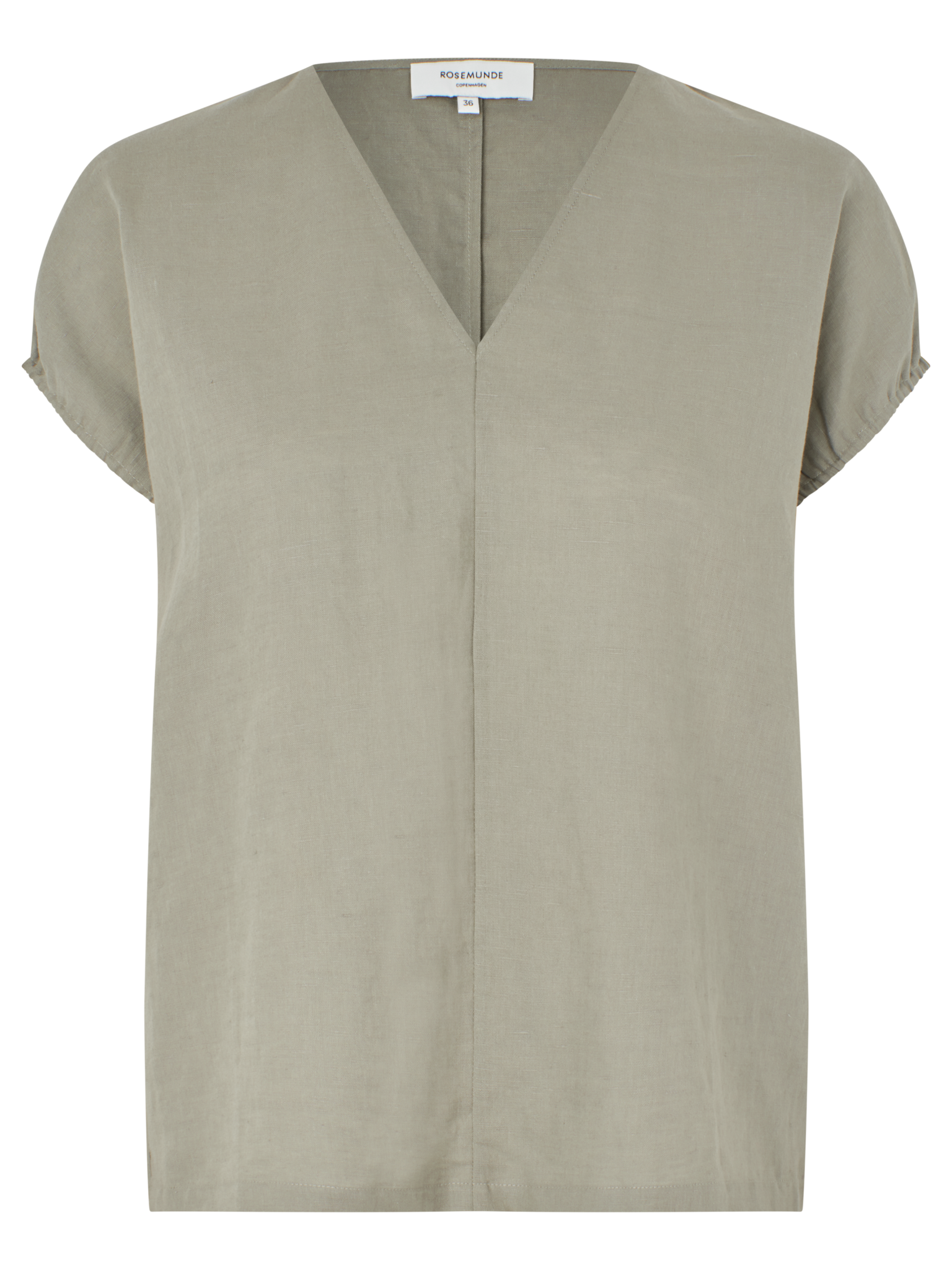 RWEsther Linen Capsleeve Top BLOUSE Rosemunde Woman 34 dried sage
