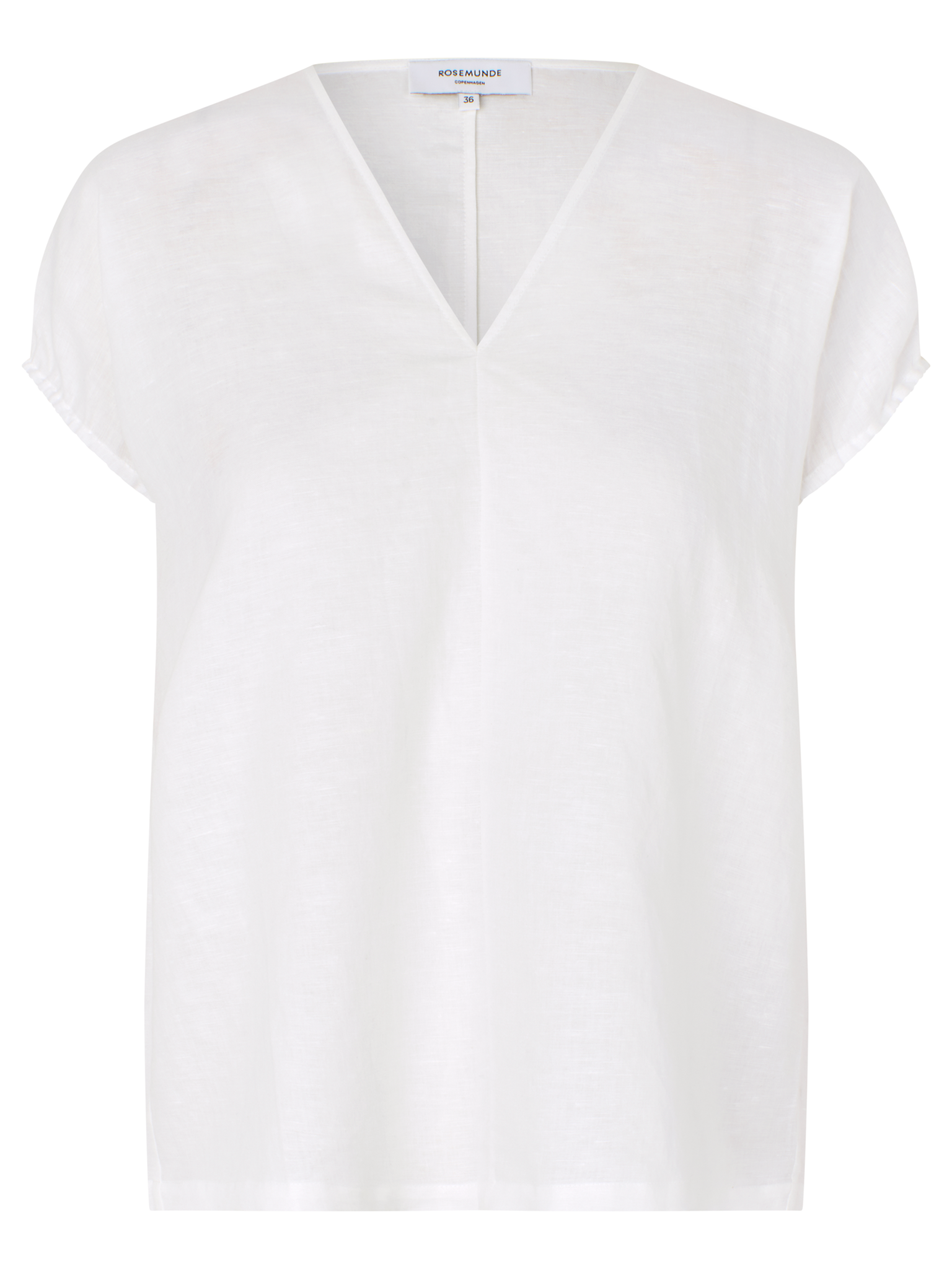 RWEsther Linen Capsleeve Top BLOUSE Rosemunde Woman 34 new white