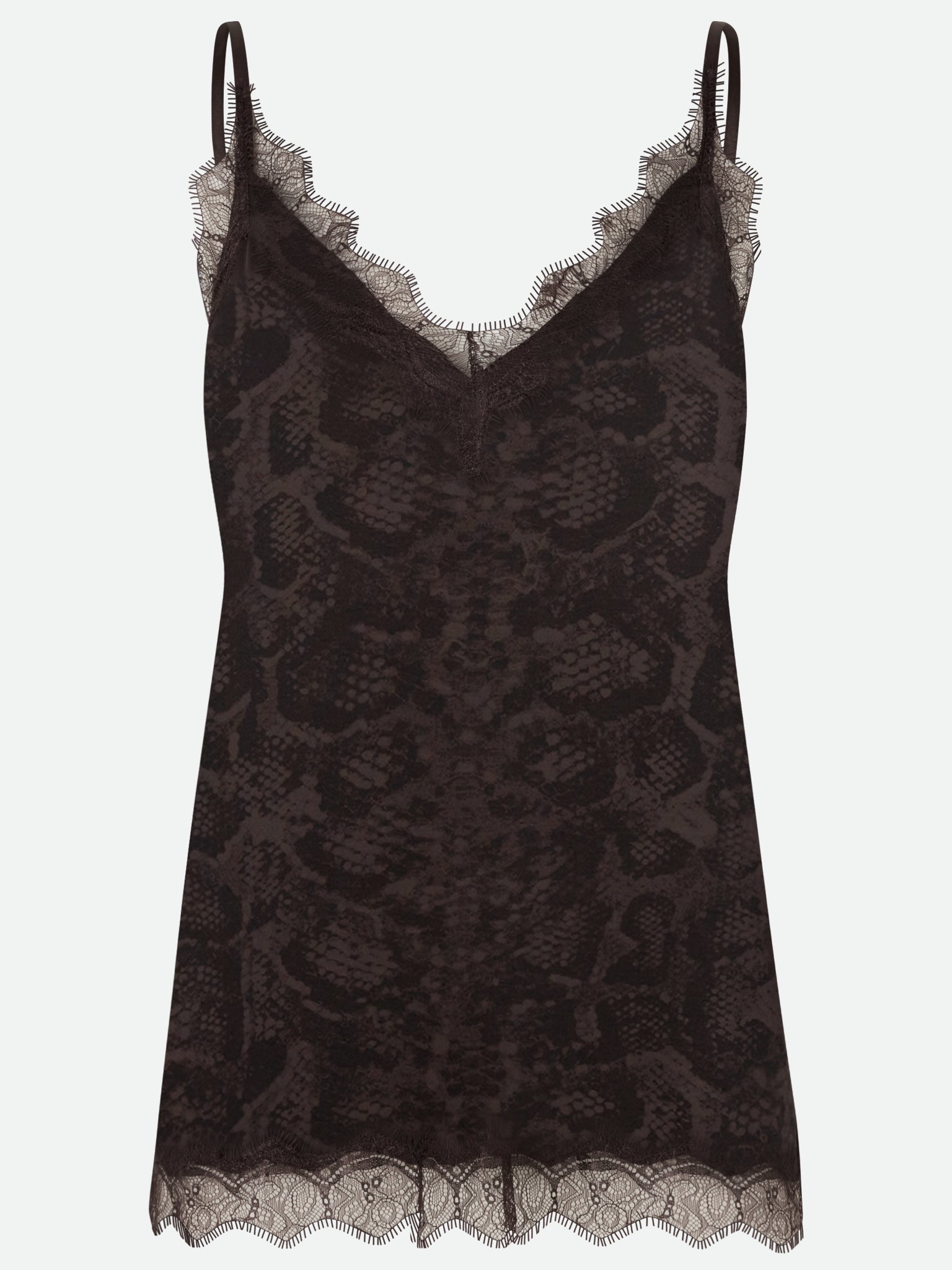 RWBillie SL Lace Strap Top Top Rosemunde Woman 36 brown snake print