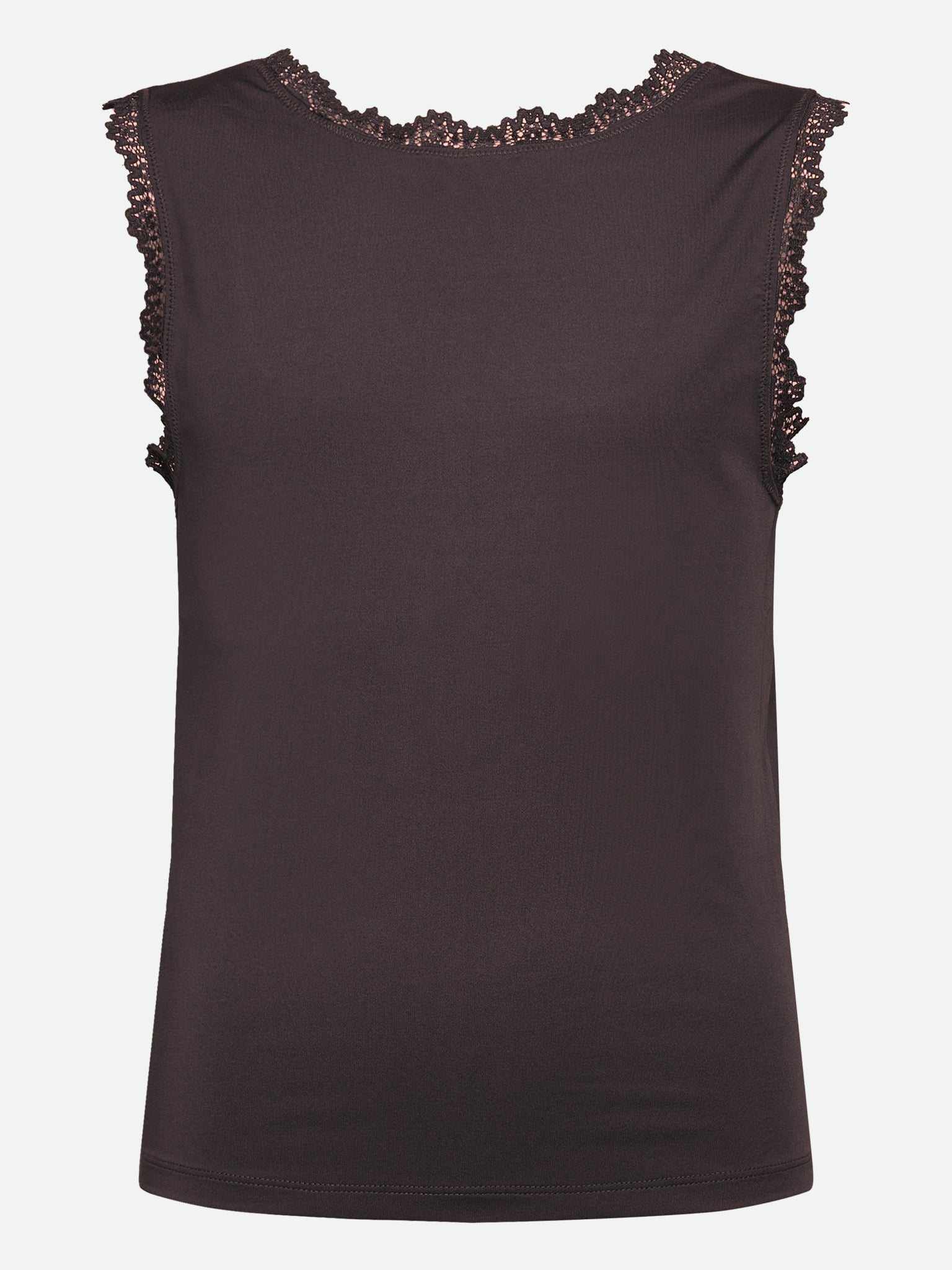 RKBillie SL Square Lace Top TOP Rosemunde Girls 128 ganache