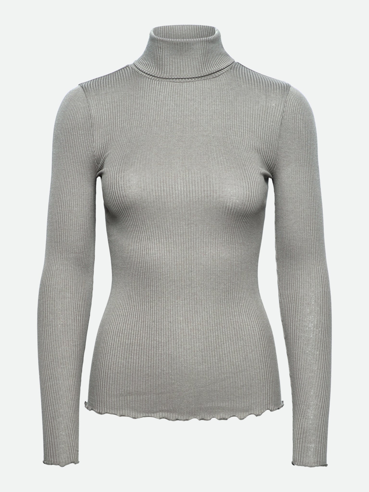 RWBeatha Silk LS Rollneck T-shirt T-SHIRT LS Rosemunde Woman XS light grey melange