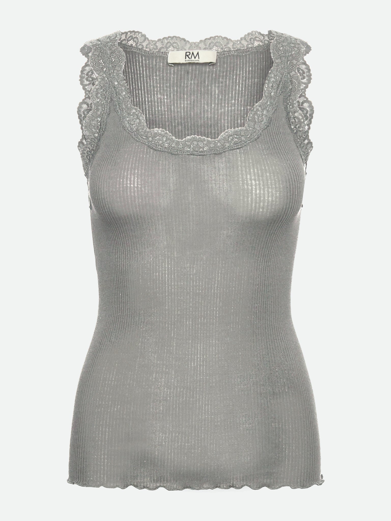 RMWBalta Modal SL U-Neck Top TOP Rosemunde Woman XS light grey melange