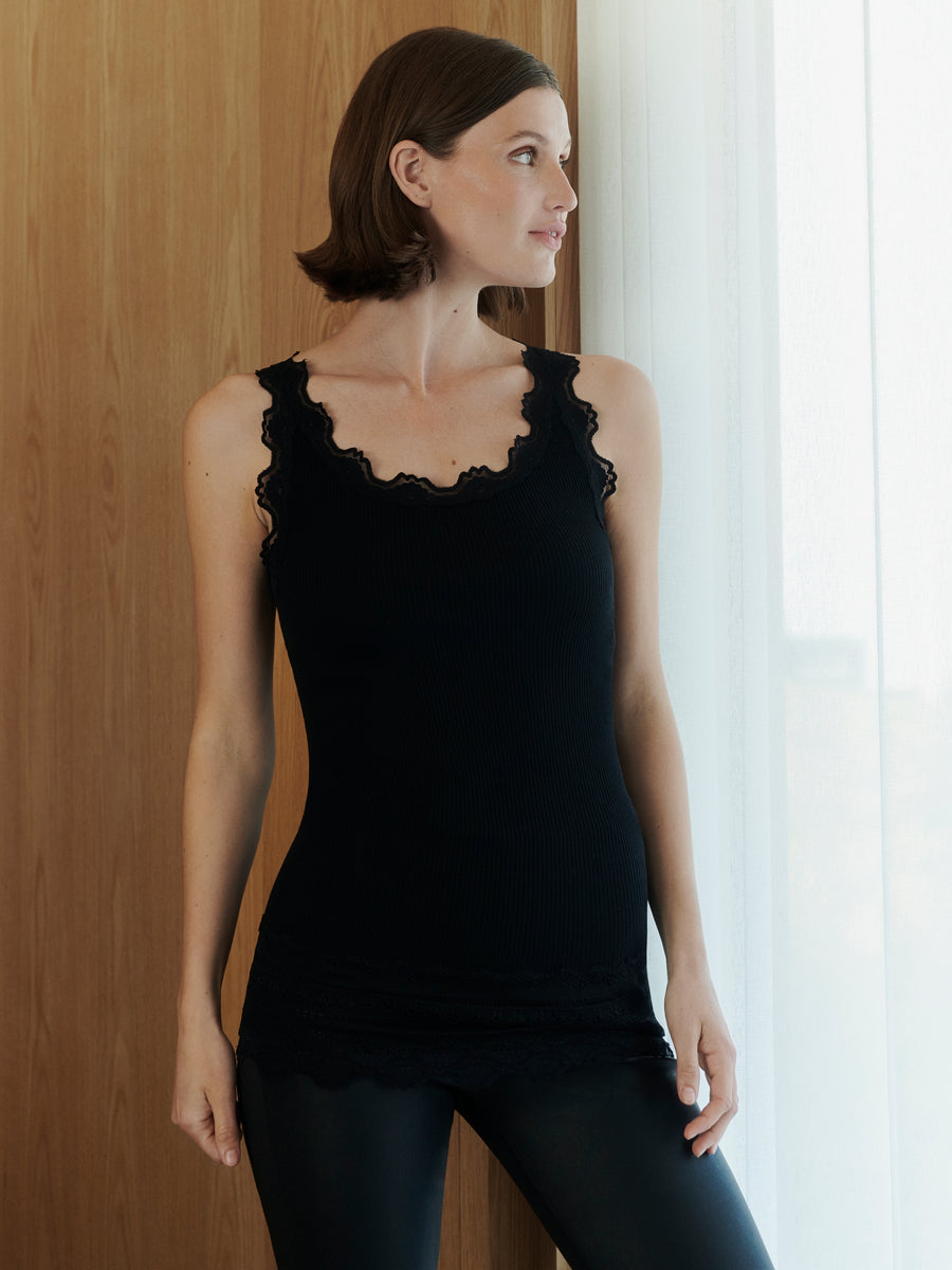 RWBenita Silk Top w/ Lace Top Rosemunde Woman