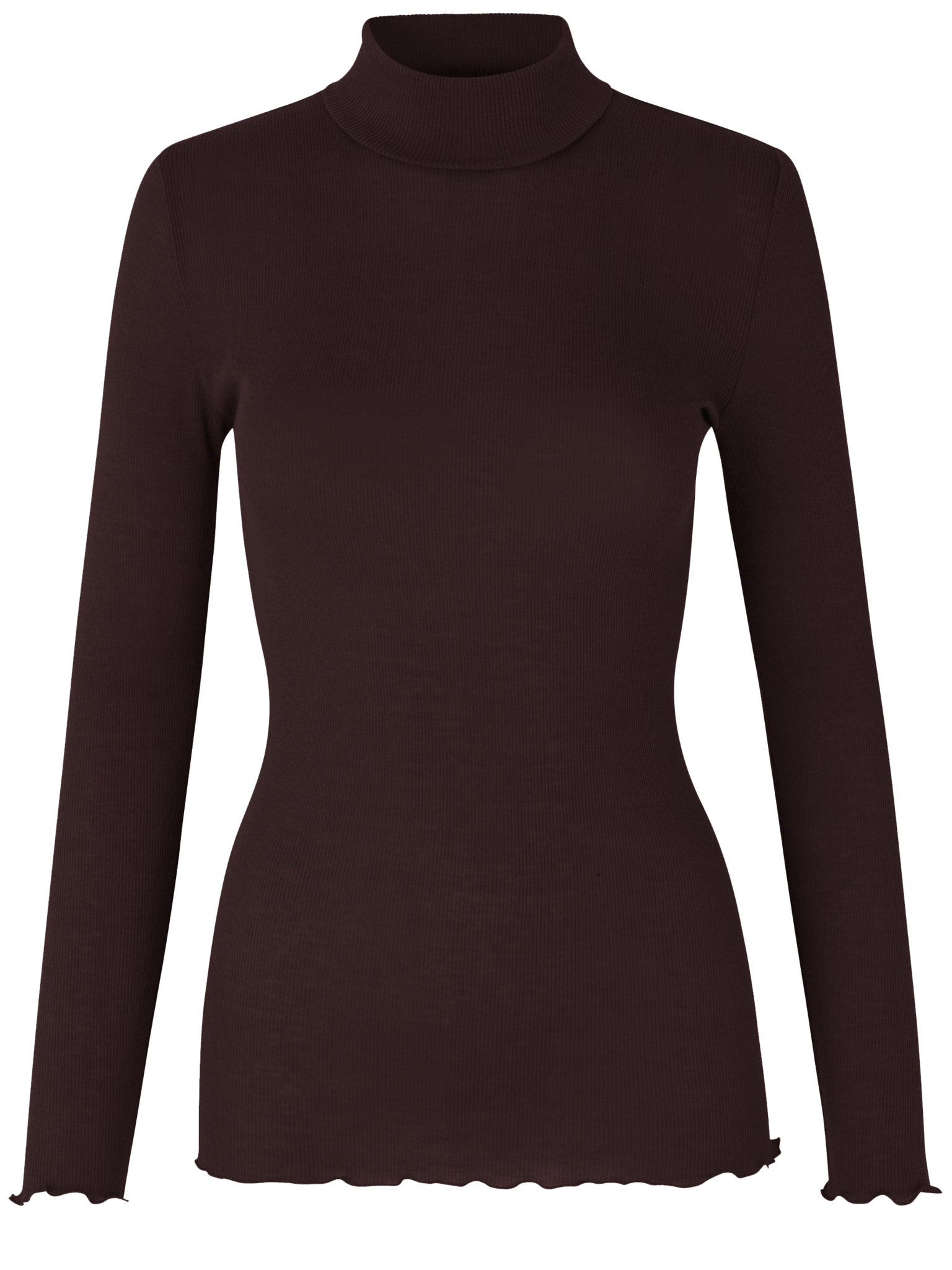 RWBurlington Wool LS T-neck T-shirt T-shirt Rosemunde Woman XS ganache