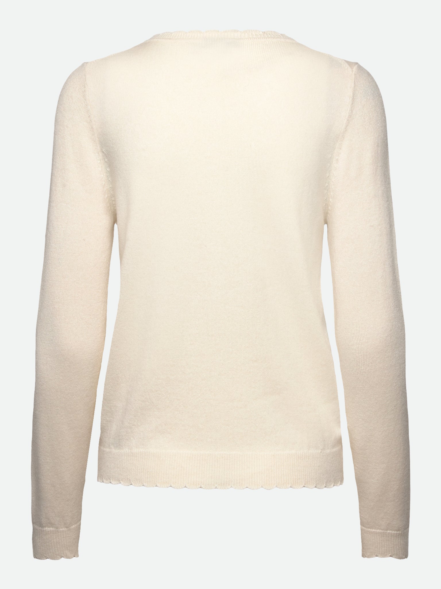 RMWSofia Wool LS Scallop Edge Short Cardigan CARDIGAN Rosemunde Woman