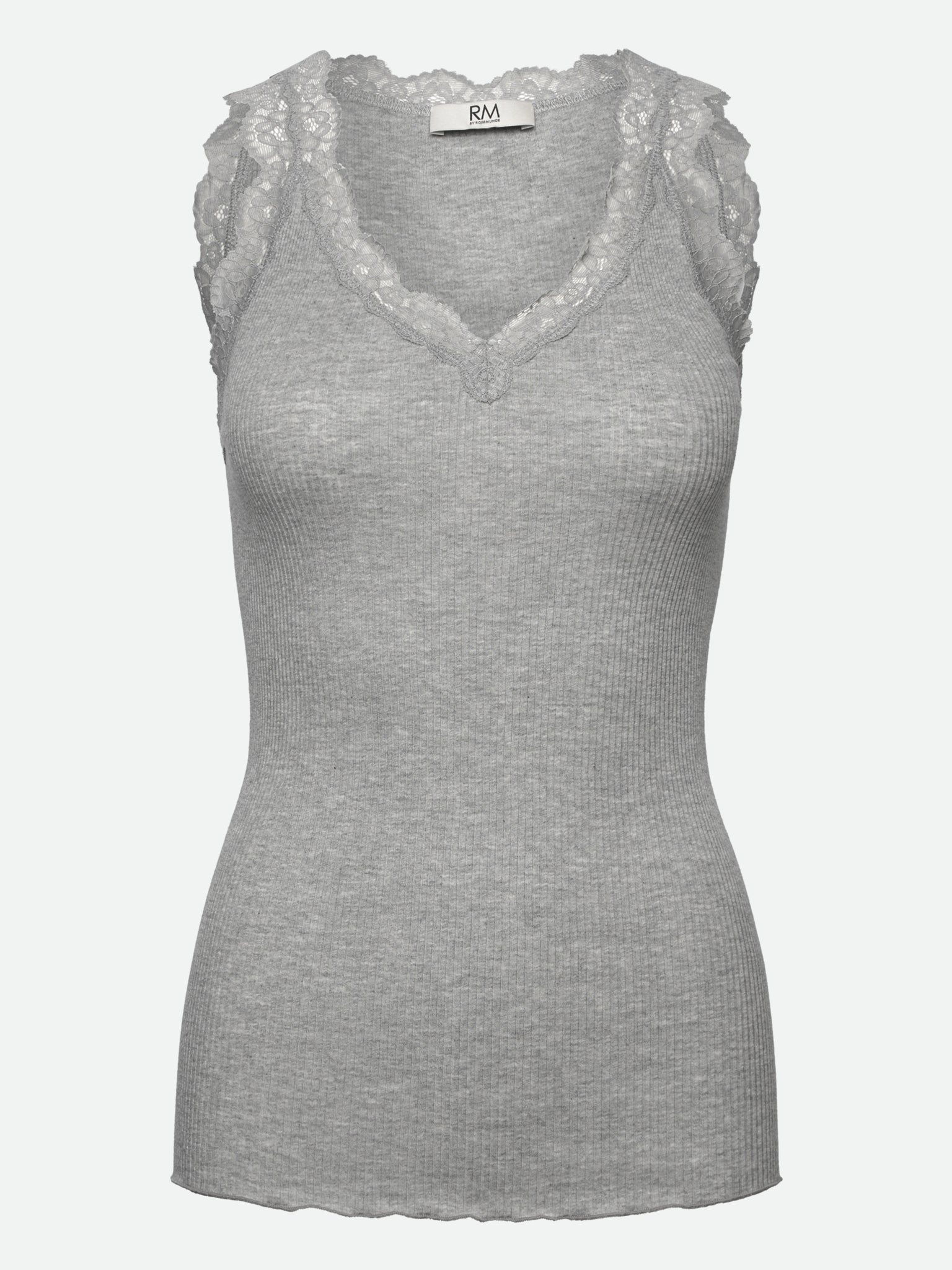 RMWBalta Modal Lace SL V-neck Top Top Nantong Joyfull Fashion Co. Ltd. (CNY) XS light grey melange