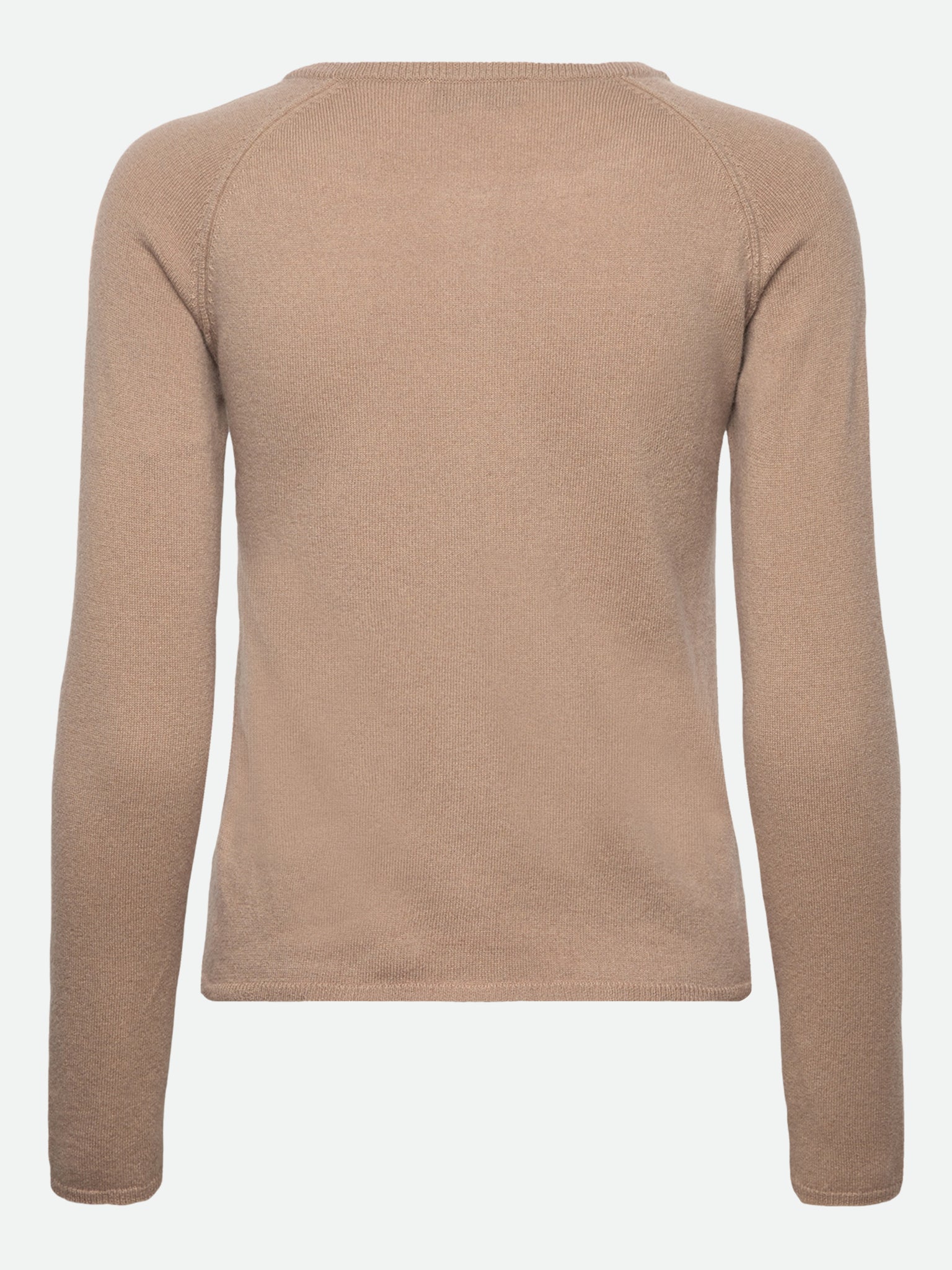 RWLaica kasjmier vest met lange mouwen, ronde hals en raglanmouwen