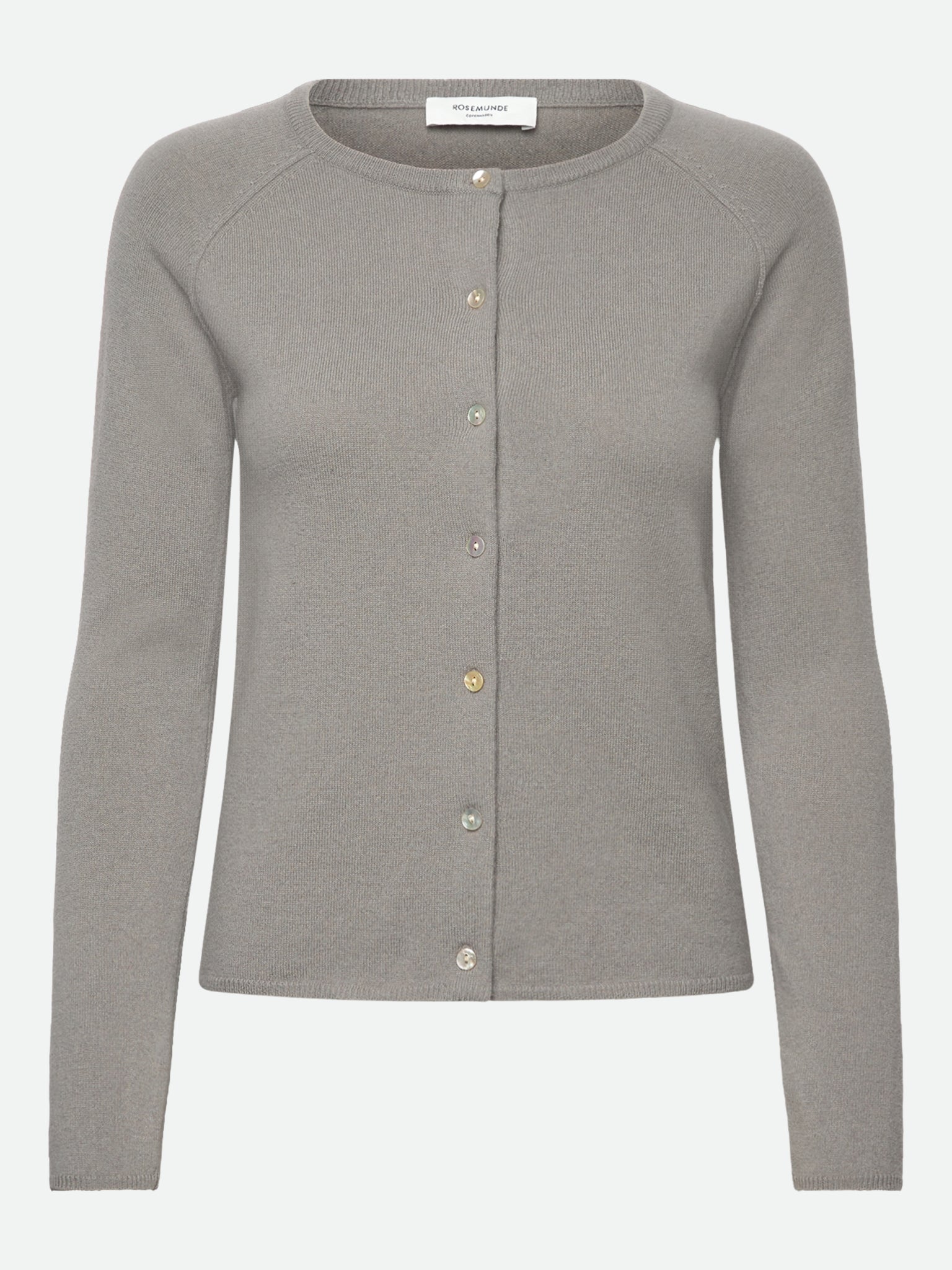 RWLaica kasjmier vest met lange mouwen, ronde hals en raglanmouwen