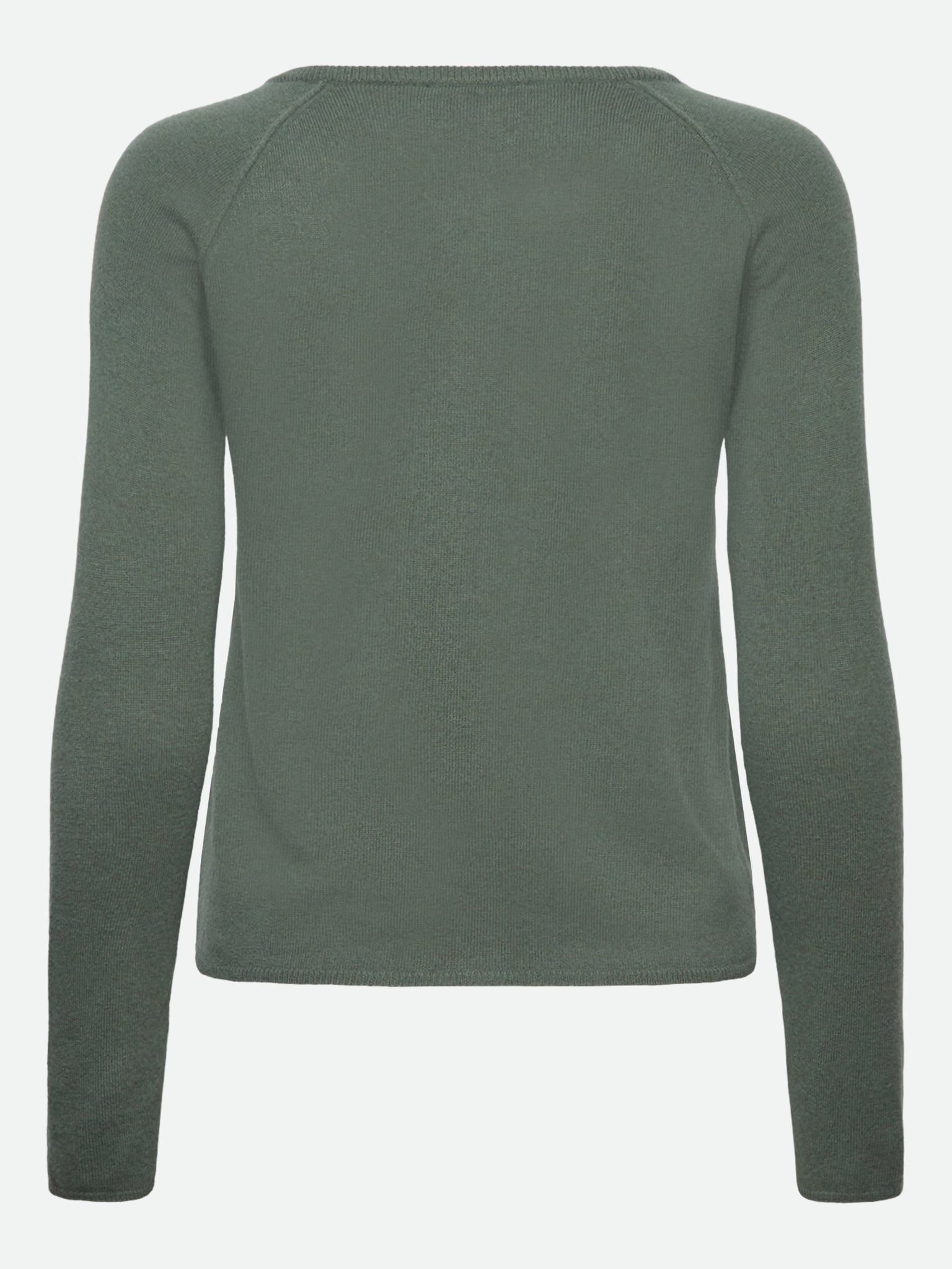 RWLaica kasjmier vest met lange mouwen, ronde hals en raglanmouwen