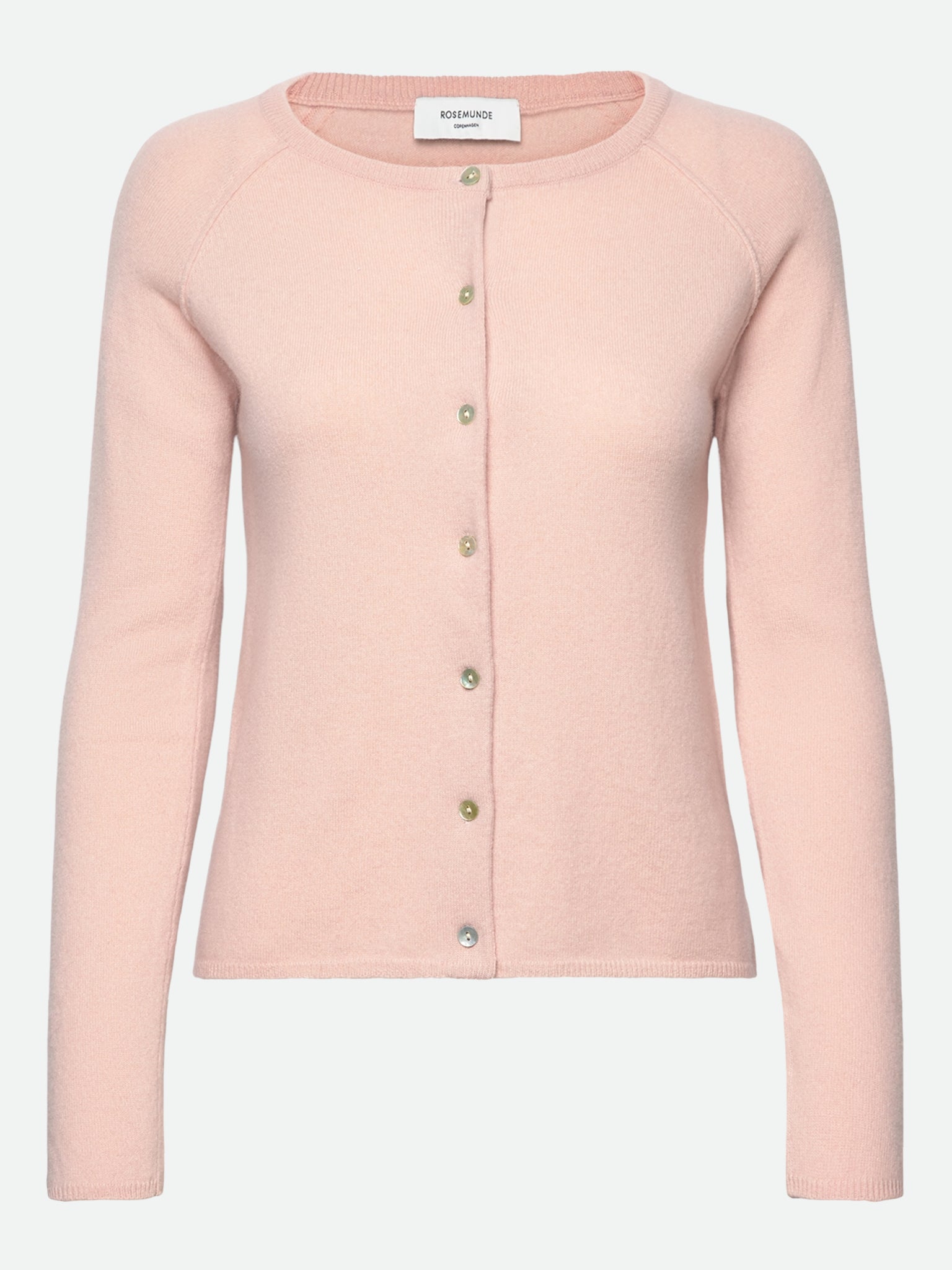 RWLaica kasjmier vest met lange mouwen, ronde hals en raglanmouwen