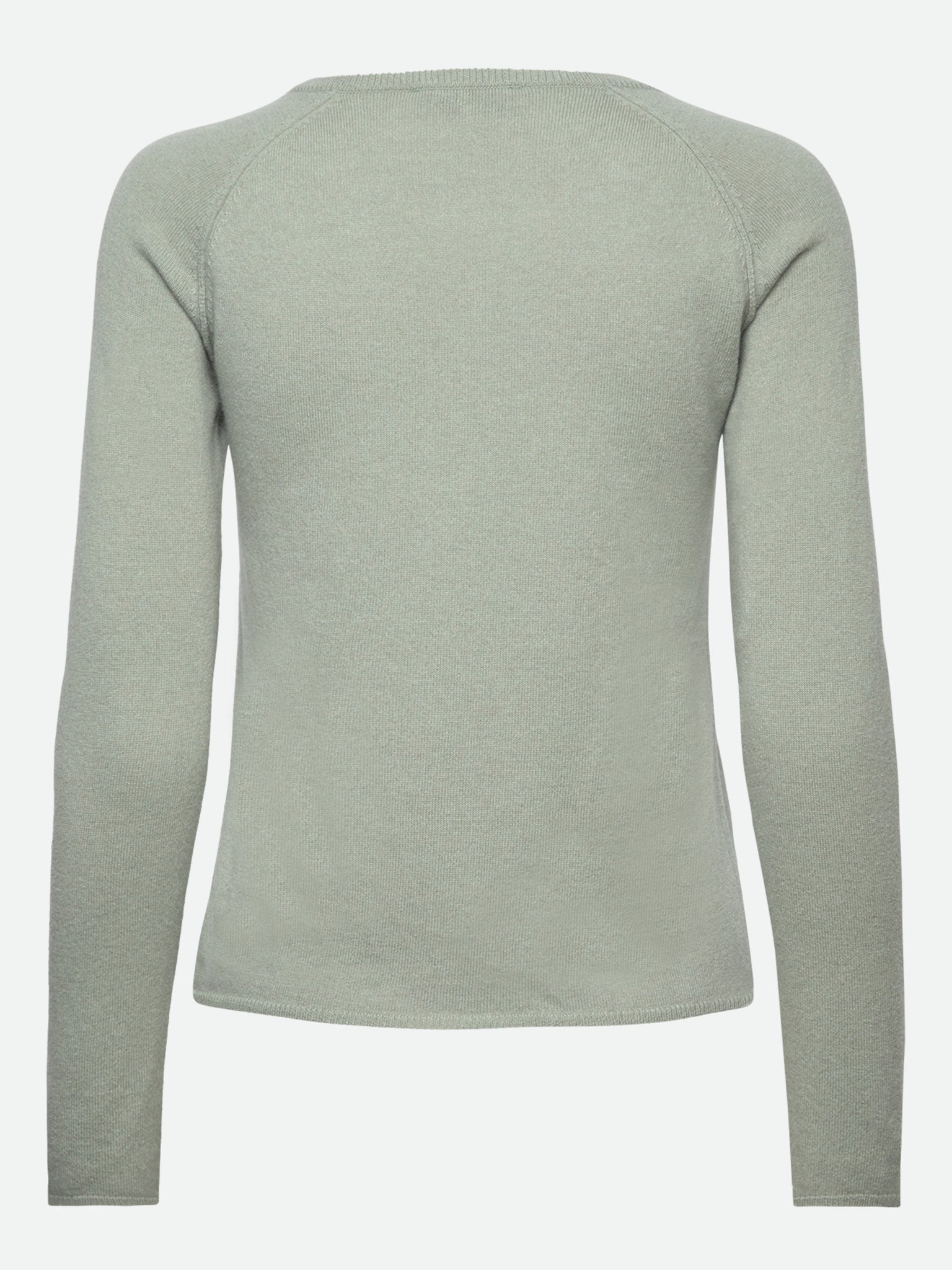 RWLaica kasjmier vest met lange mouwen, ronde hals en raglanmouwen