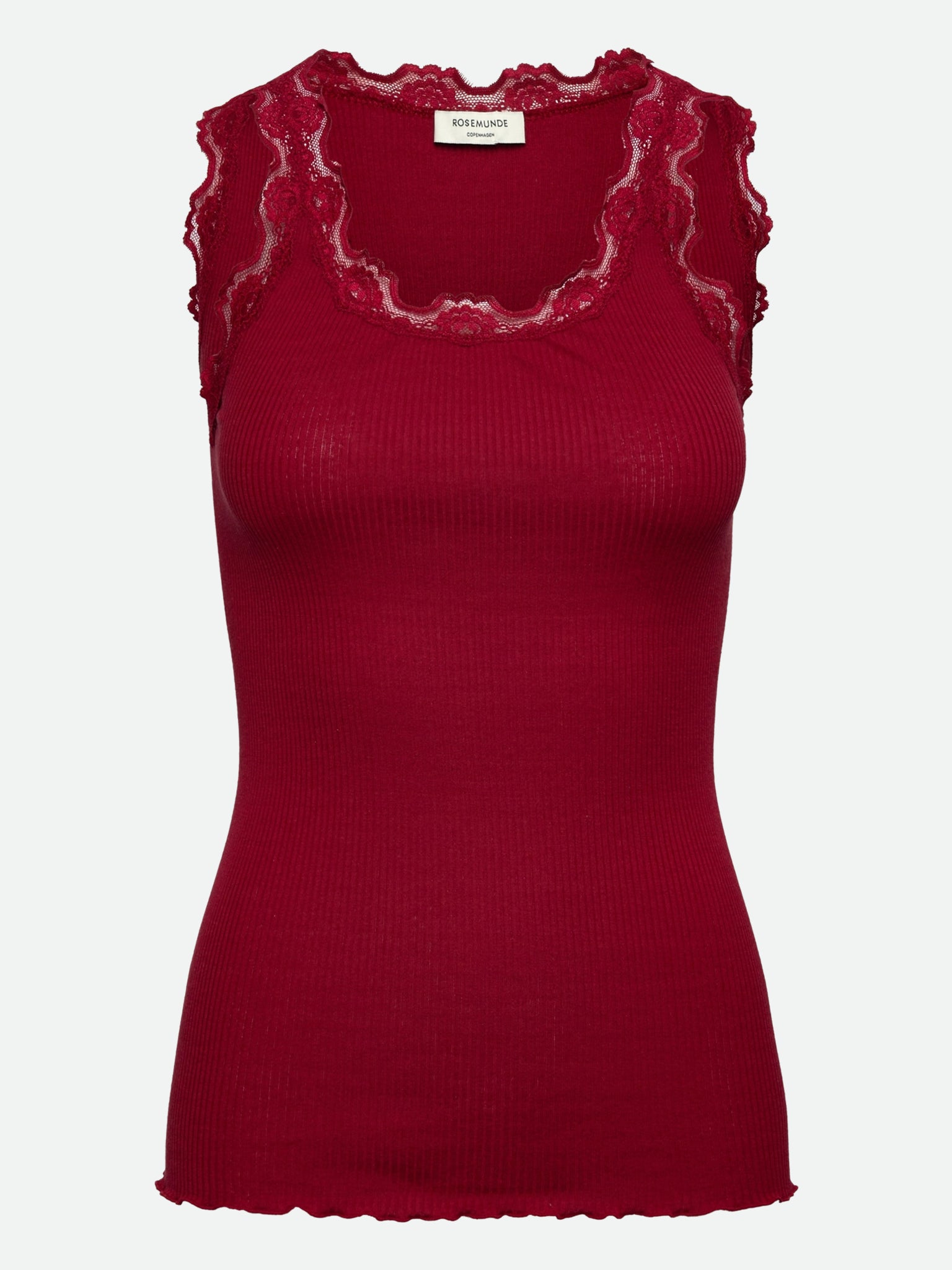 RWBabette Silk SL U-neck Long Lace Top