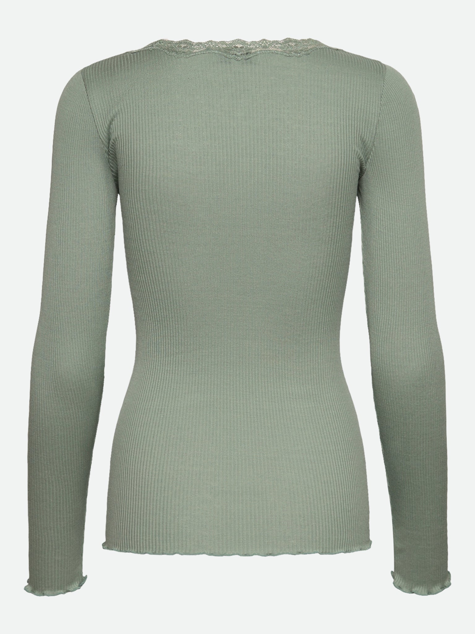 RWBabette Silke Langærmet T-shirt med U-hals og blonde