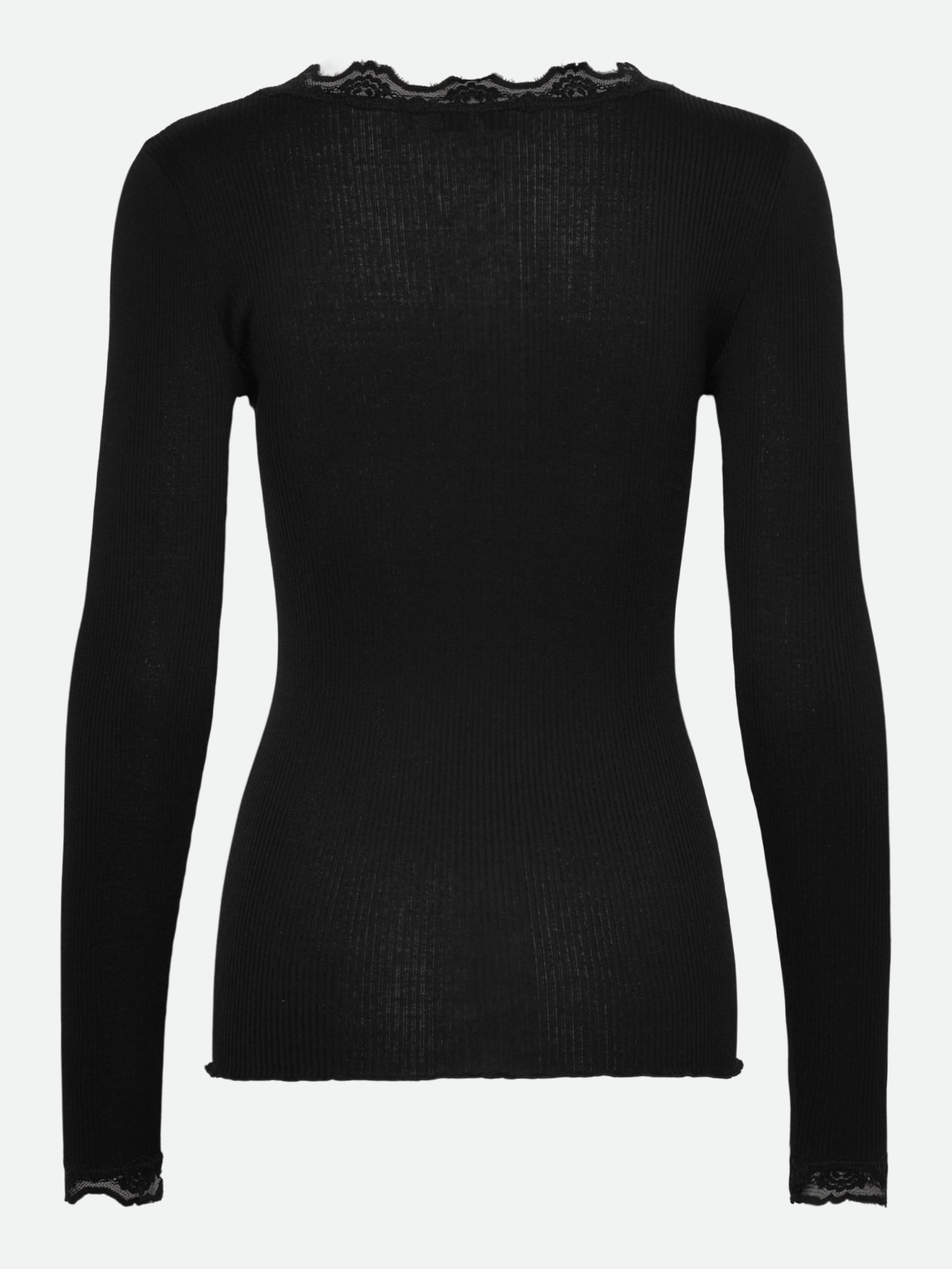 RWBeatha Silk LS V-neck Lace T-shirt T-SHIRT LS Rosemunde Woman
