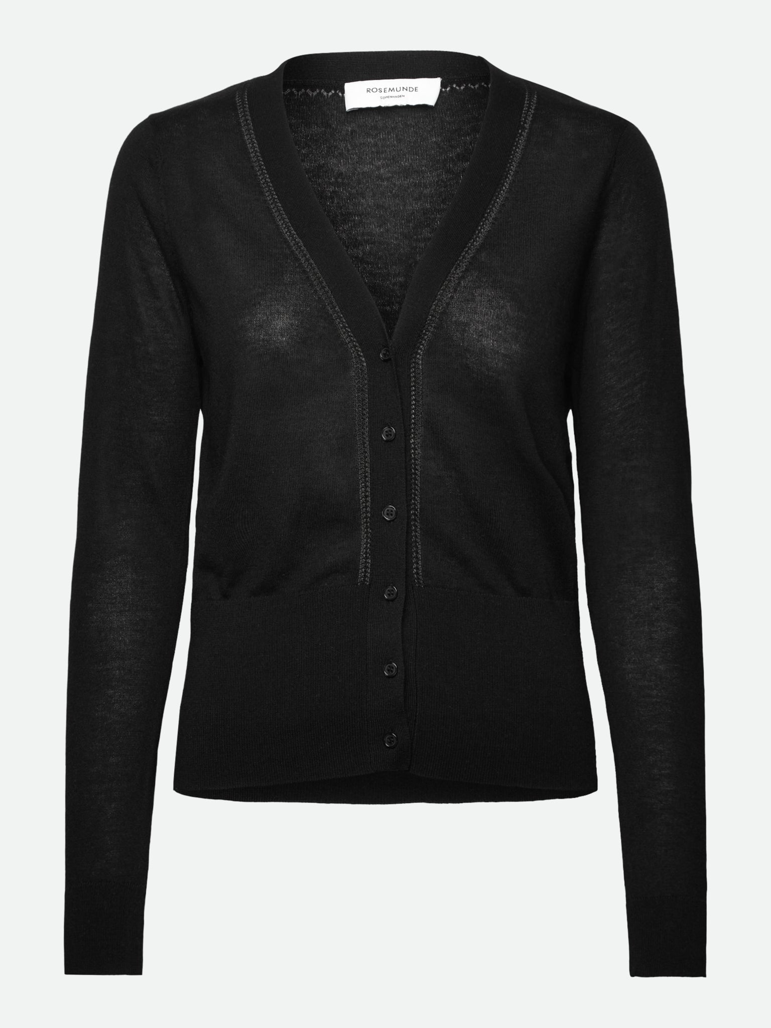 RWSamira Silk LS Cardigan CARDIGAN Rosemunde Woman XS black