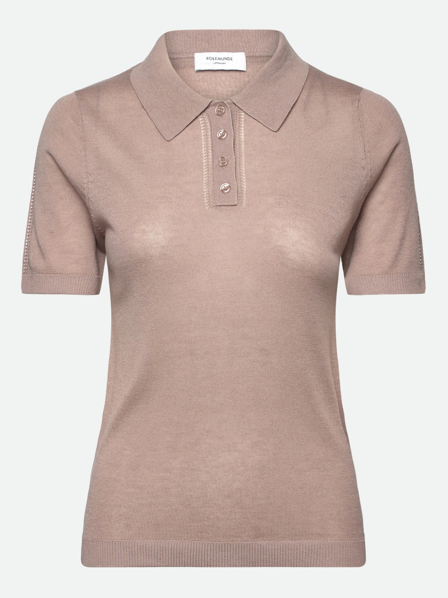 RWSamira Silk SS Polo Pullover PULLOVER Rosemunde Woman XS mocha meringue