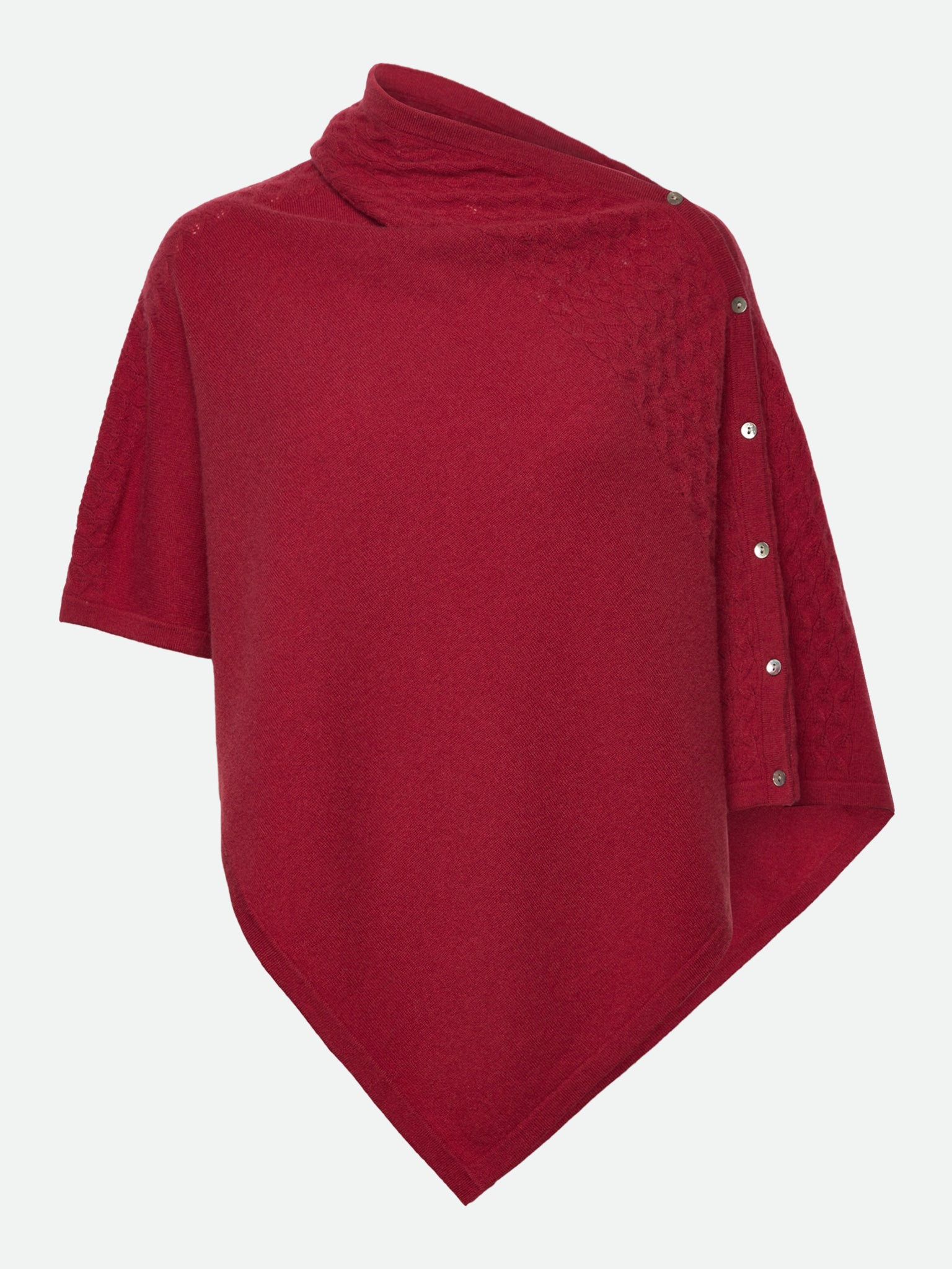 RWLaica Cashmere Pointelle Poncho PONCHO Jiaxing Qianyun USD 0 karanda red