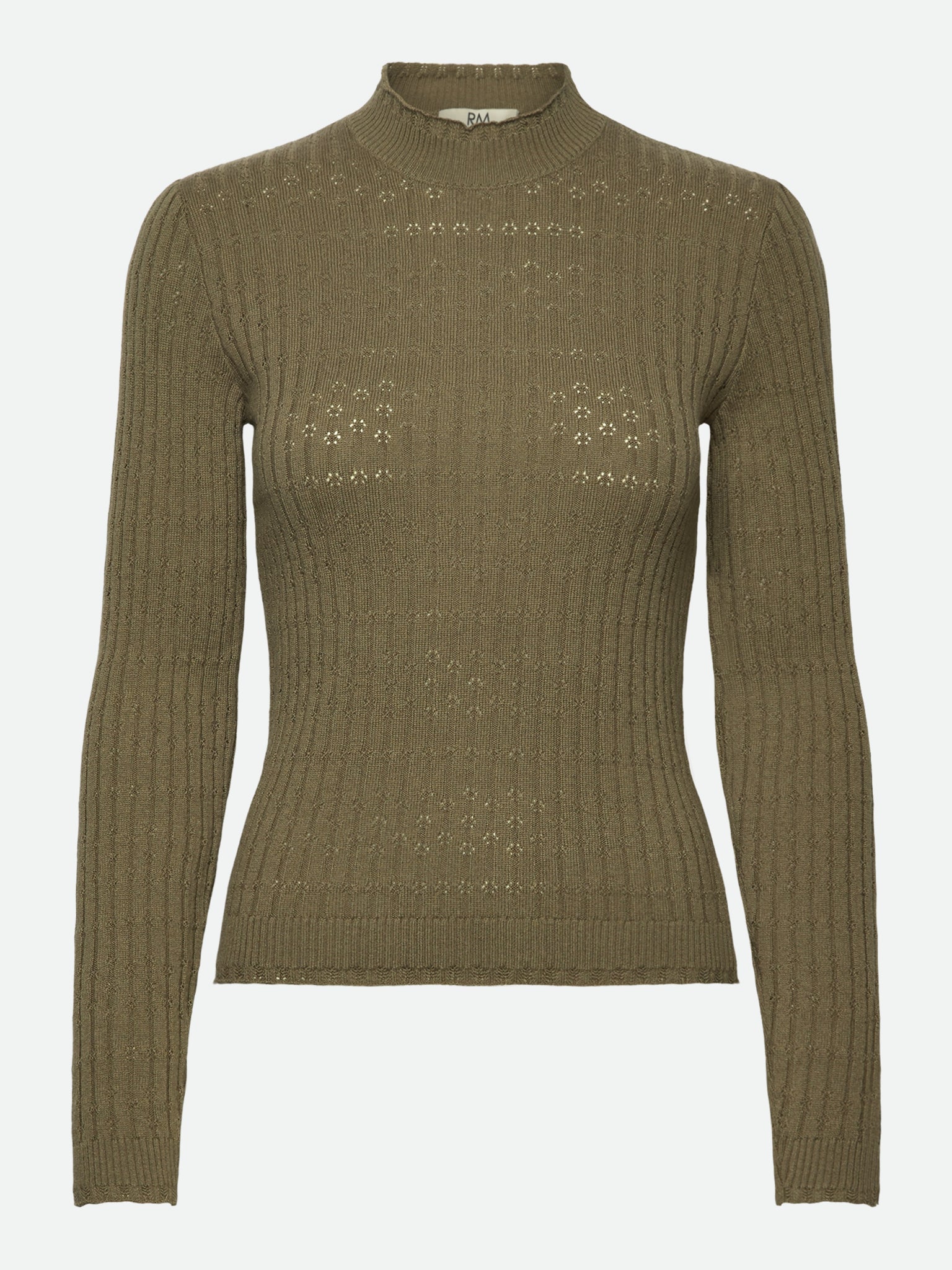 RMWSofia Pointelle LS Pullover PULLOVER Rosemunde Woman XS dusky green