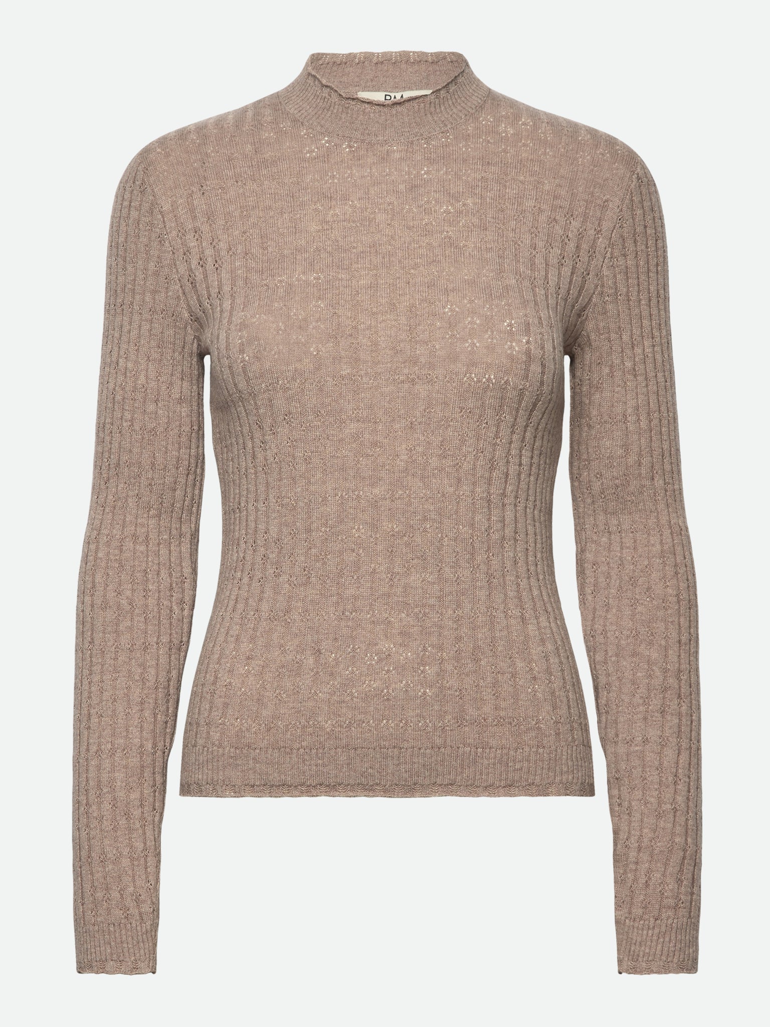 RMWSofia Pointelle LS Pullover PULLOVER Rosemunde Woman XS light brown melange