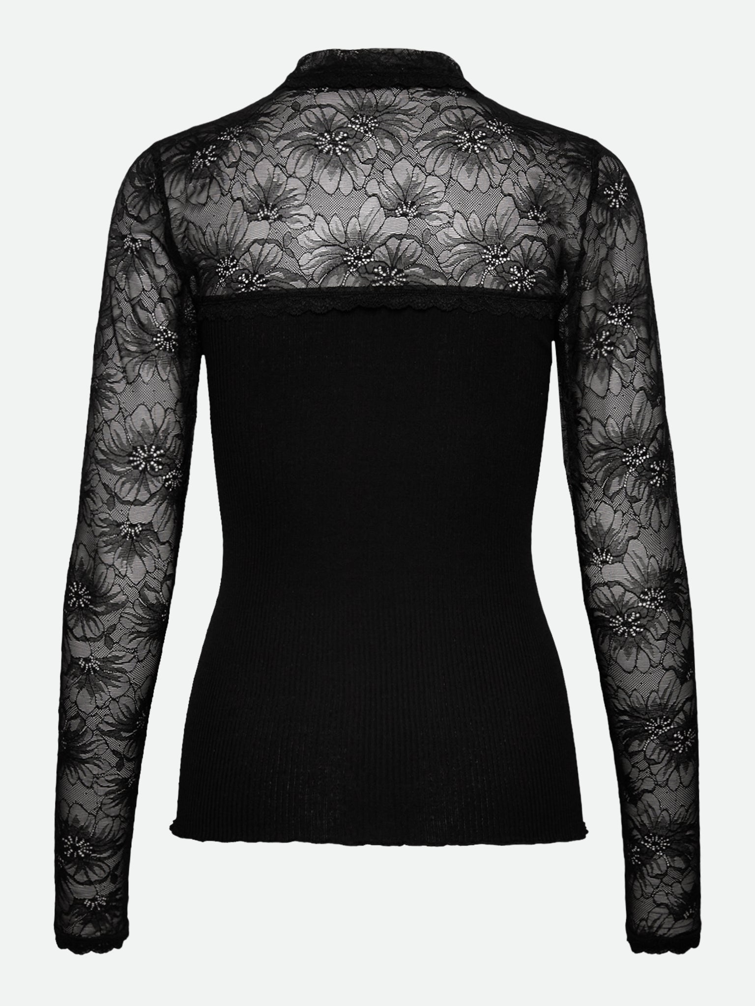 RWBeatha Silk LS Lace Polo T-shirt T-SHIRT LS Rosemunde Woman