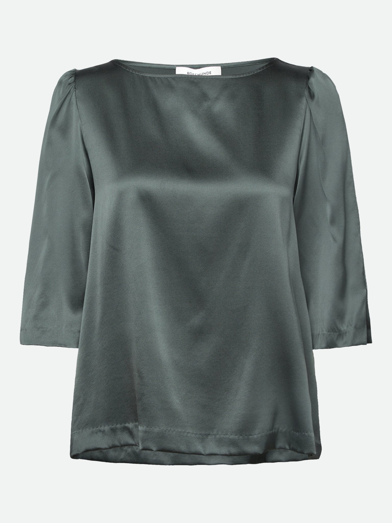 RWJade Silk 3/4 Sleeve Boatneck Blouse