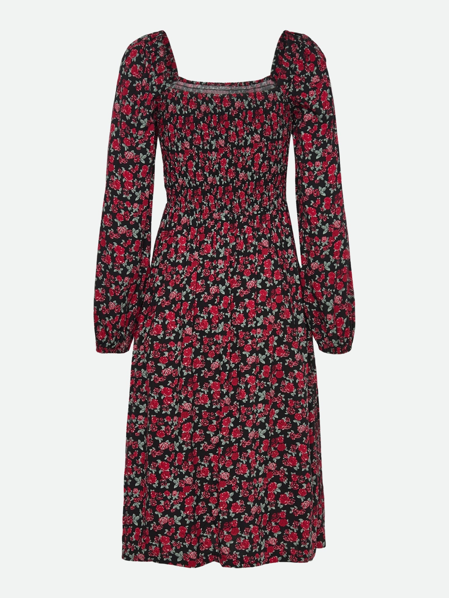 RWElif Long Sleeve Smock Knee Dress