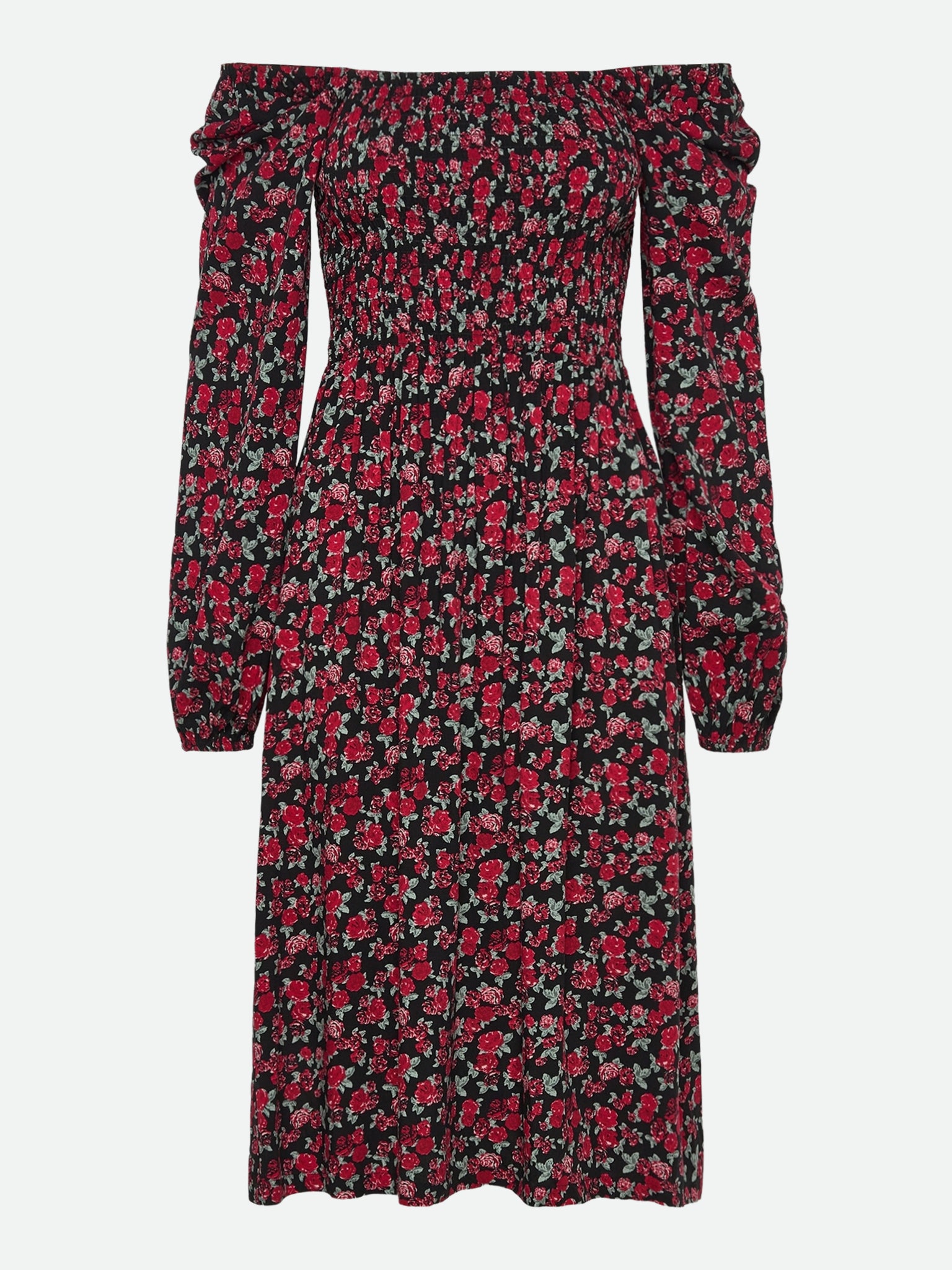 RWElif Long Sleeve Smock Knee Dress