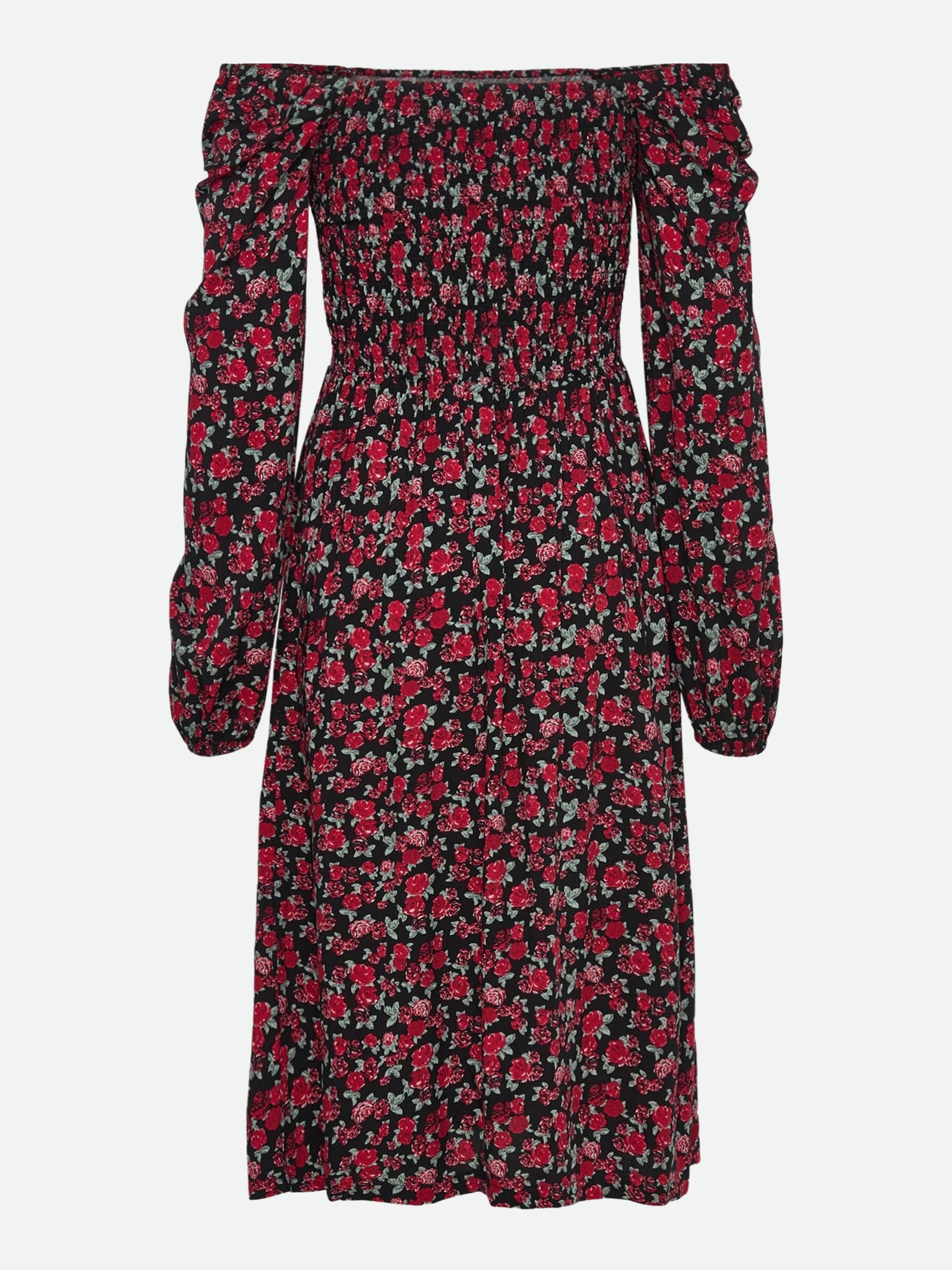 RWElif Long Sleeve Smock Knee Dress