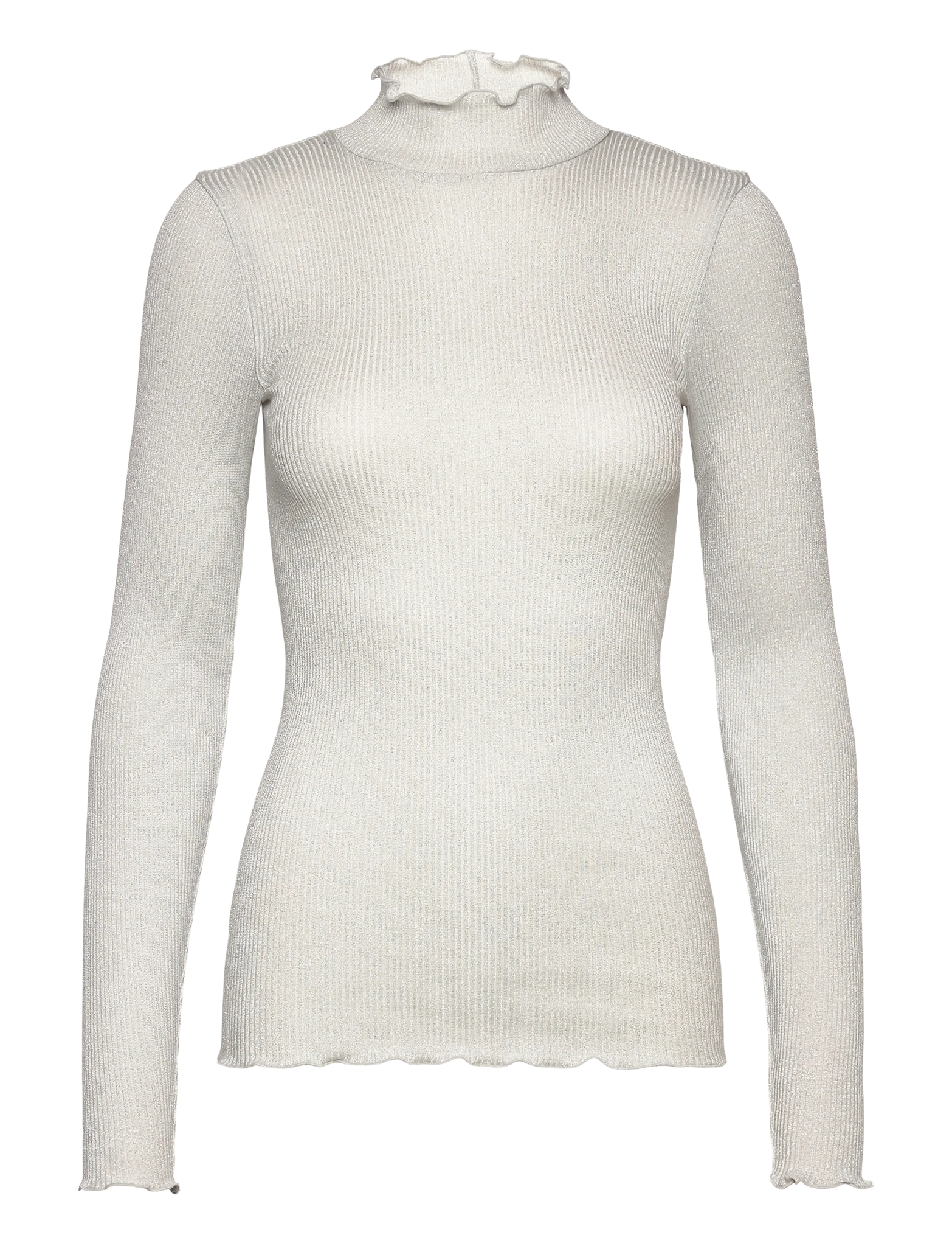 RWBoston Lurex Long sleeev T-neck T-shirt T-SHIRT LS Rosemunde Woman XS new white