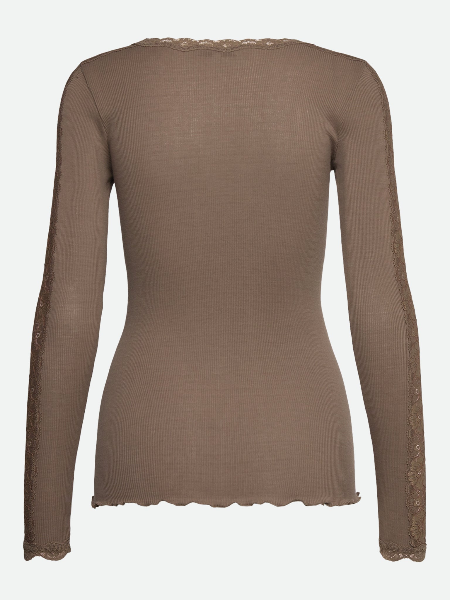 RWBernadine Organic Long Sleeve O-neck Lace T-shirt T-SHIRT LS Rosemunde Woman