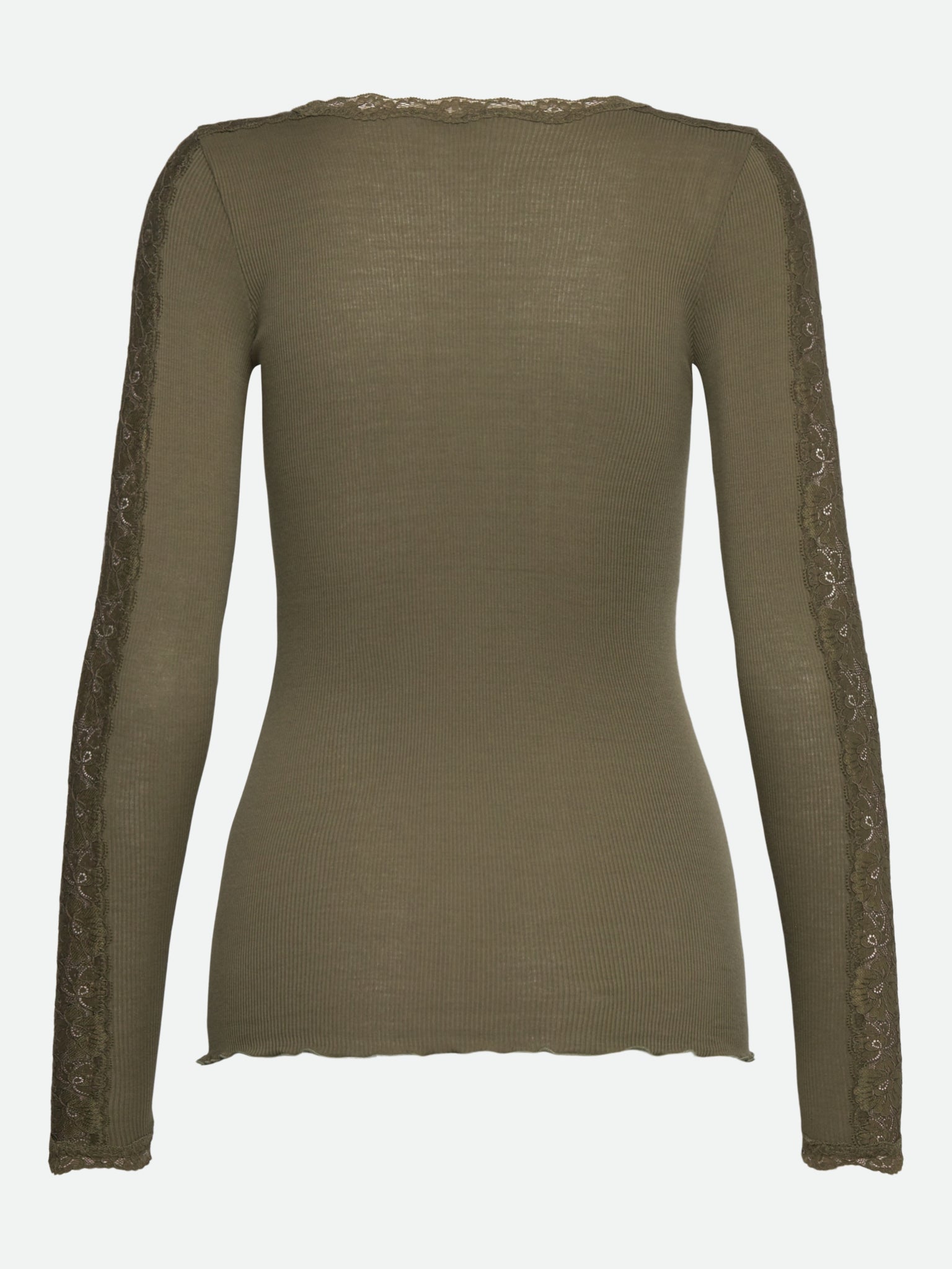 RWBernadine Organic Long Sleeve O-neck Lace T-shirt