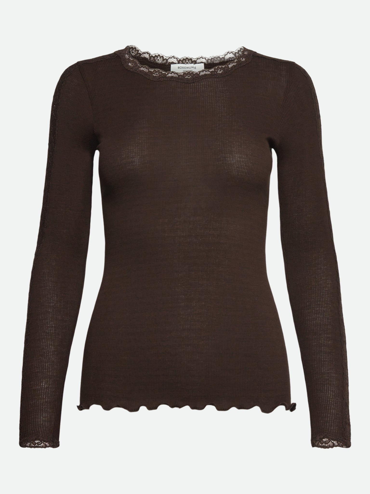 RWBernadine Organic Long Sleeve O-neck Lace T-shirt