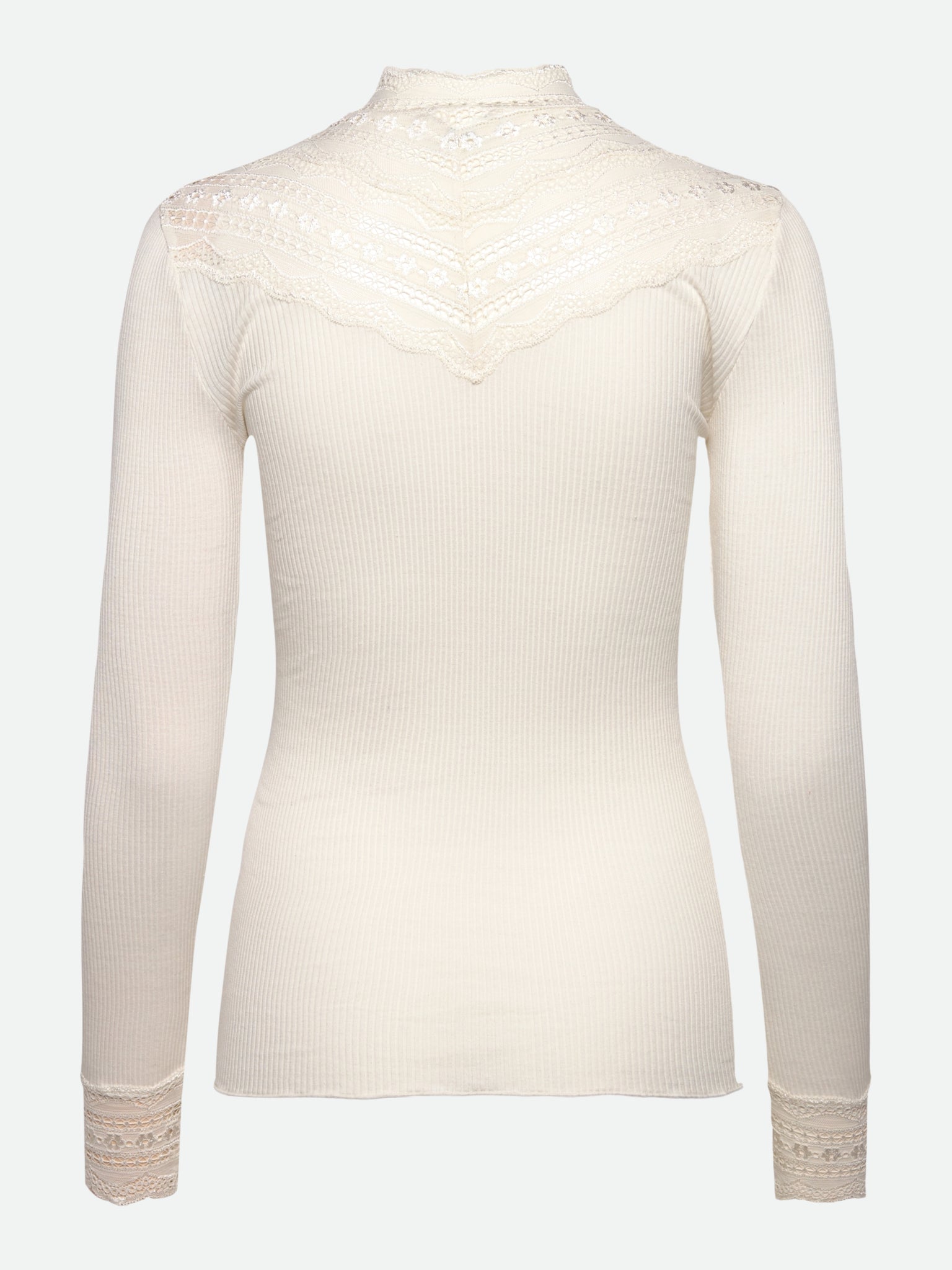 RWBenita Silk LS Lace T-neck T-shirt T-SHIRT LS Rosemunde Woman