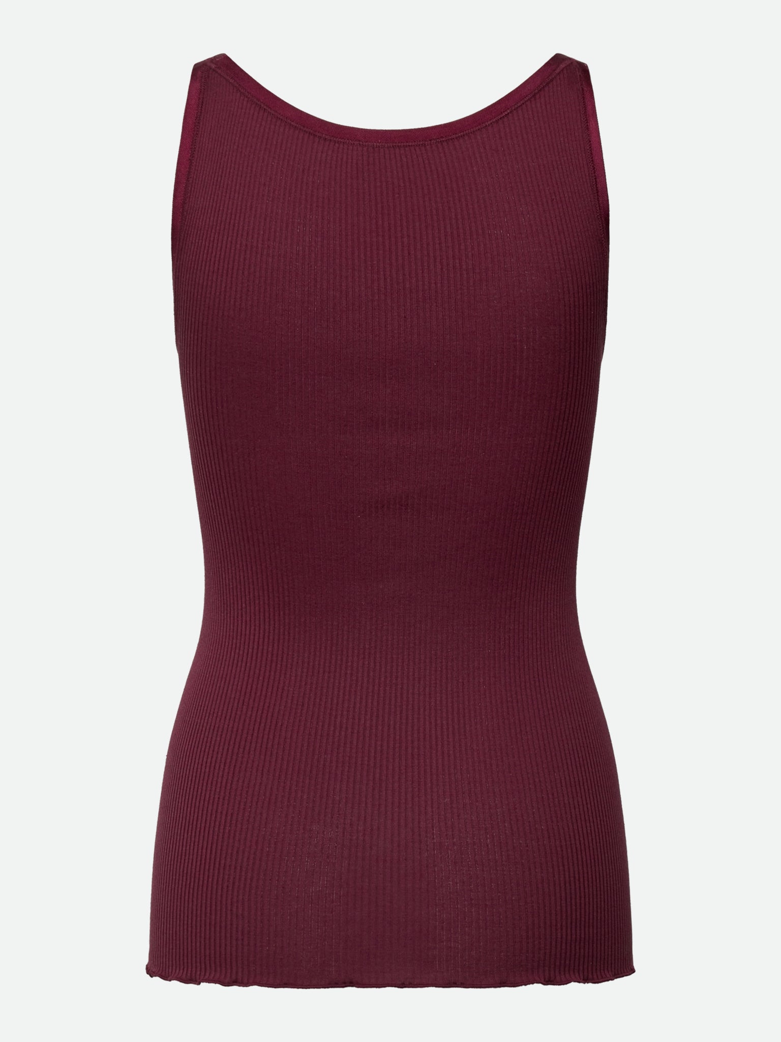 RWBelle zijden top met U-hals en elastische bandjes