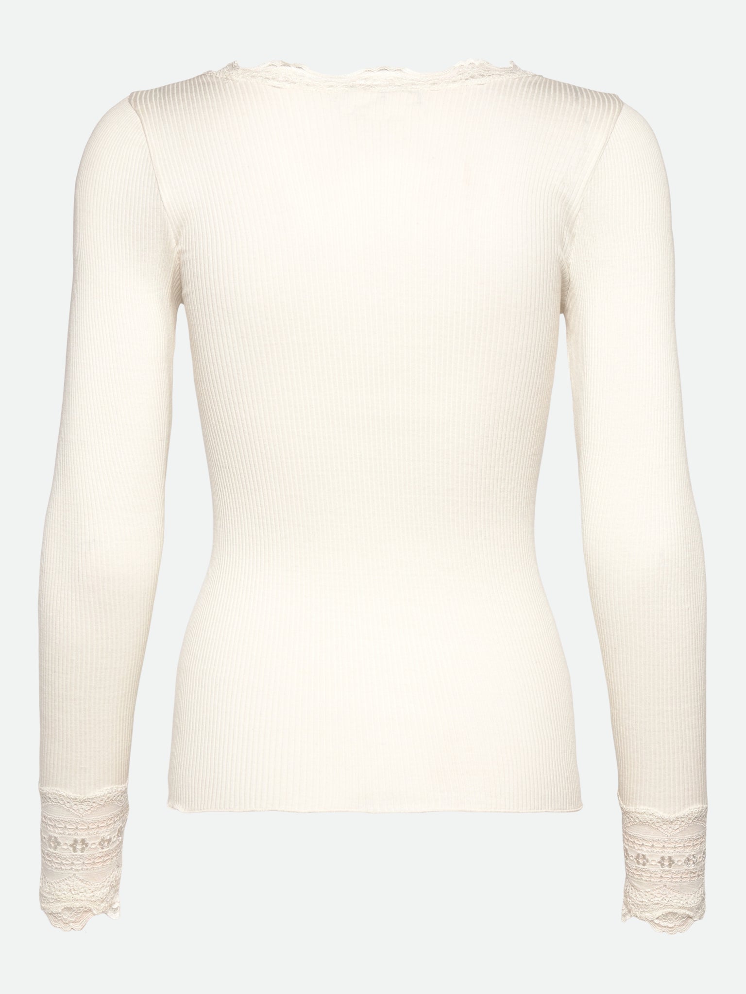 RWBenita Silk Long Sleeve O-neck Lace T-shirt