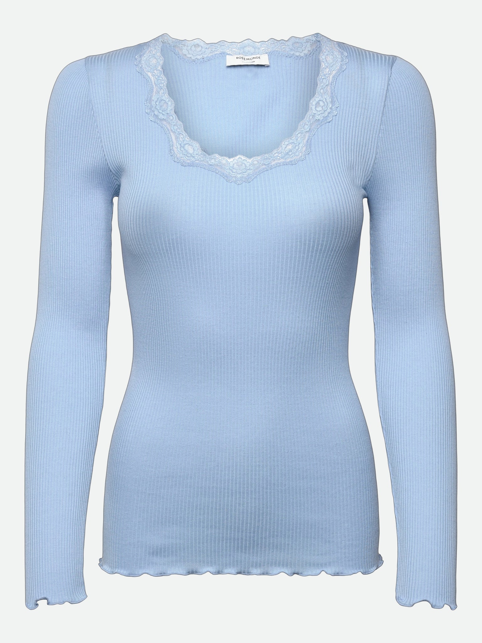RWBabette Silk Long Sleeve U-neck Lace T-shirt