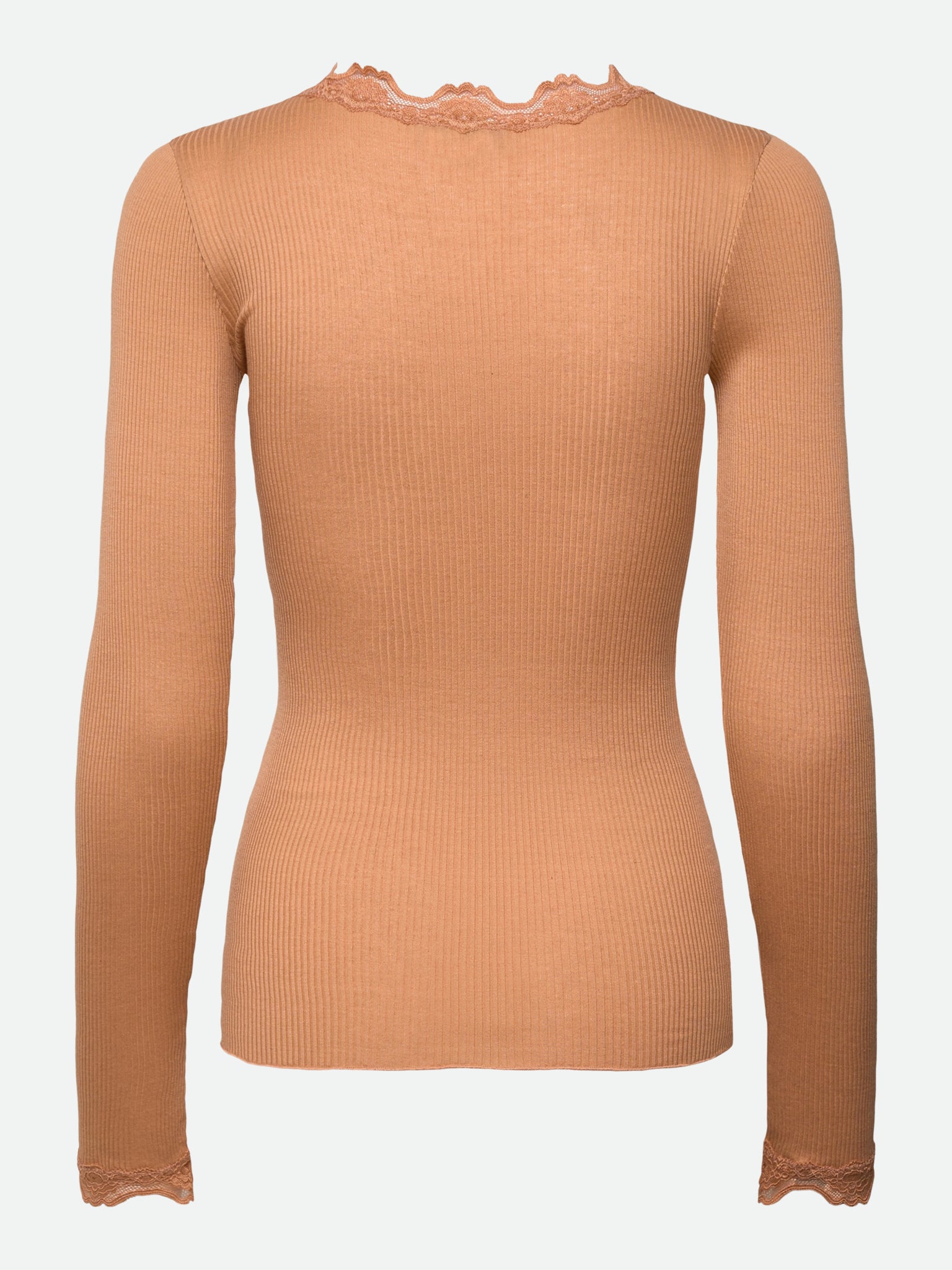 RWBabette zijden T-shirt met lange mouwen en kant