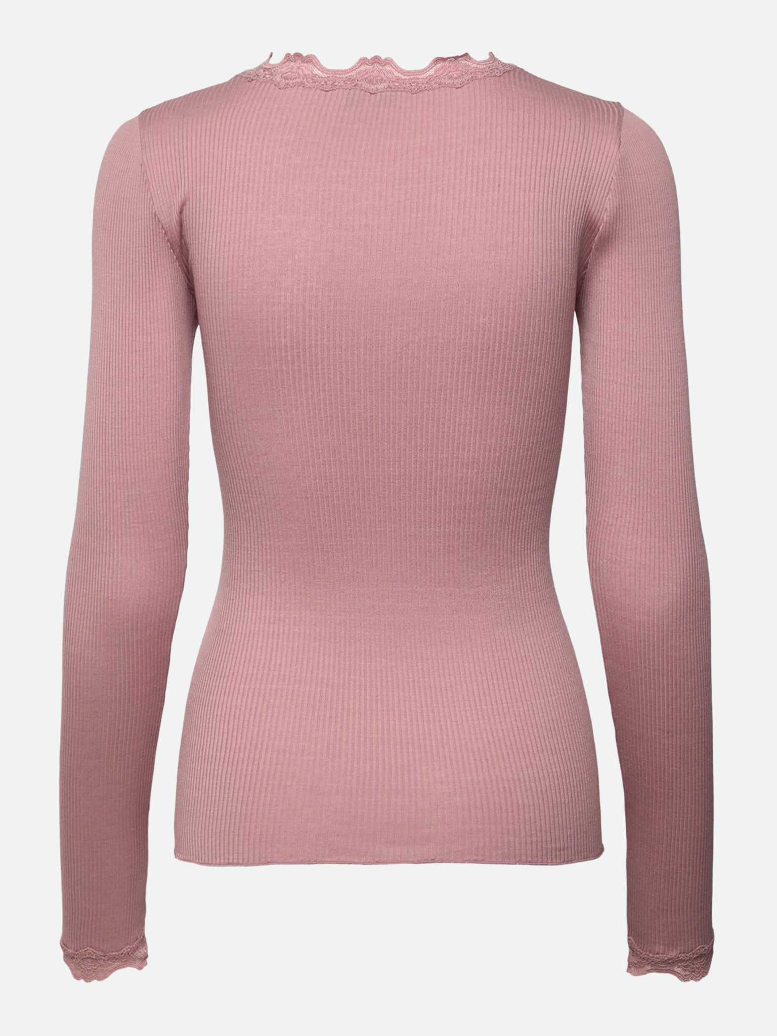 RWBabette zijden T-shirt met lange mouwen en kant