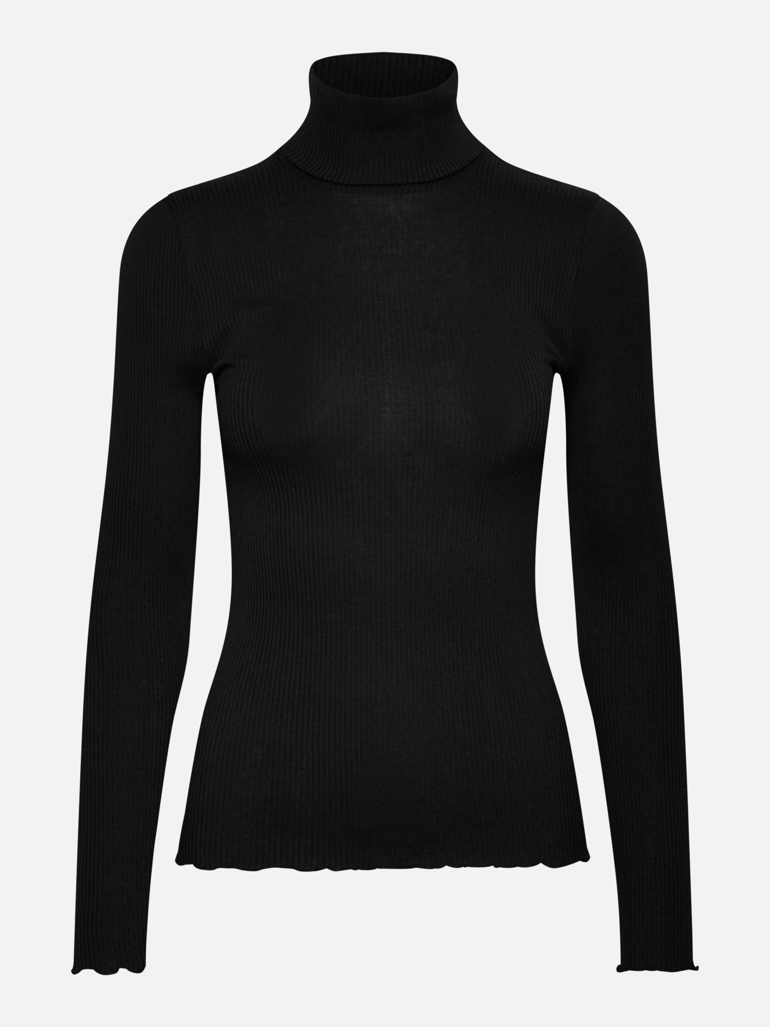RWBeatha Silk LS Rollneck T-shirt T-SHIRT LS Rosemunde Woman XS black