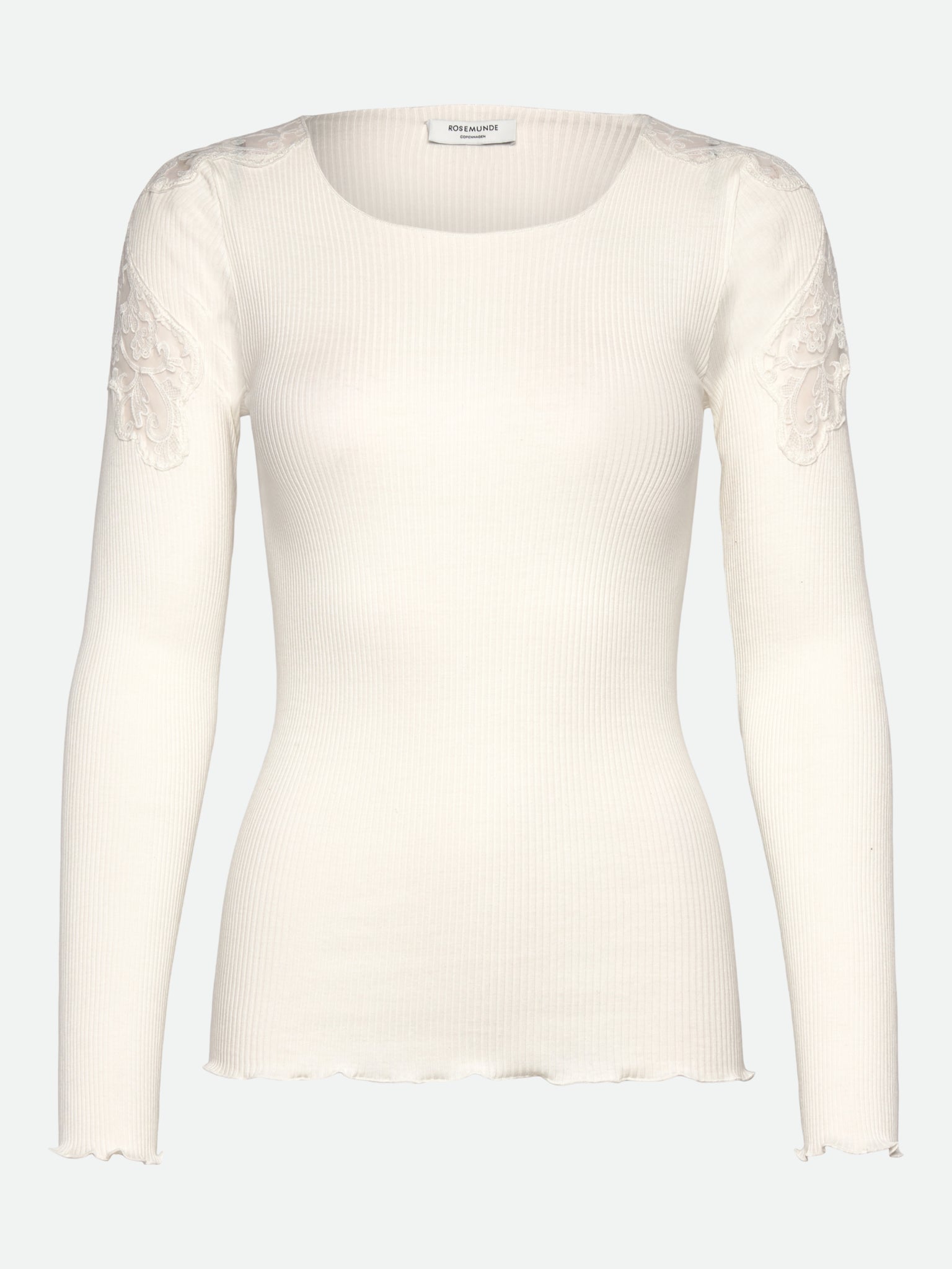 RWBaybay Long sleeve Lace T-shirt T-SHIRT LS Rosemunde Woman XS new white