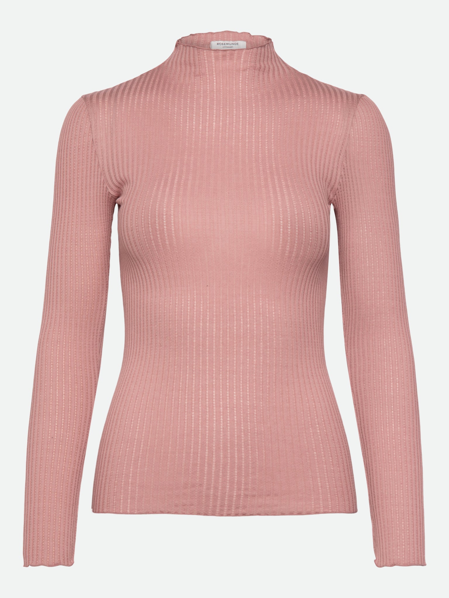 RWBelize Silk Long Sleeve T-neck T-shirt T-SHIRT LS Rosemunde Woman XS woodrose