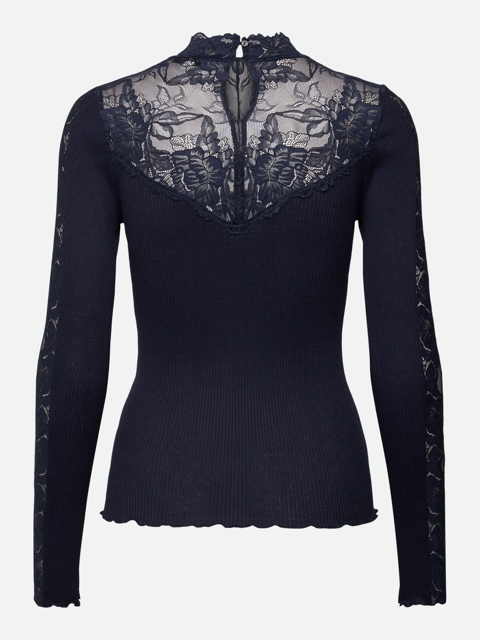 RWBeatha Silk Long Sleeve Lace T-neck T-shirt T-SHIRT LS Rosemunde Woman