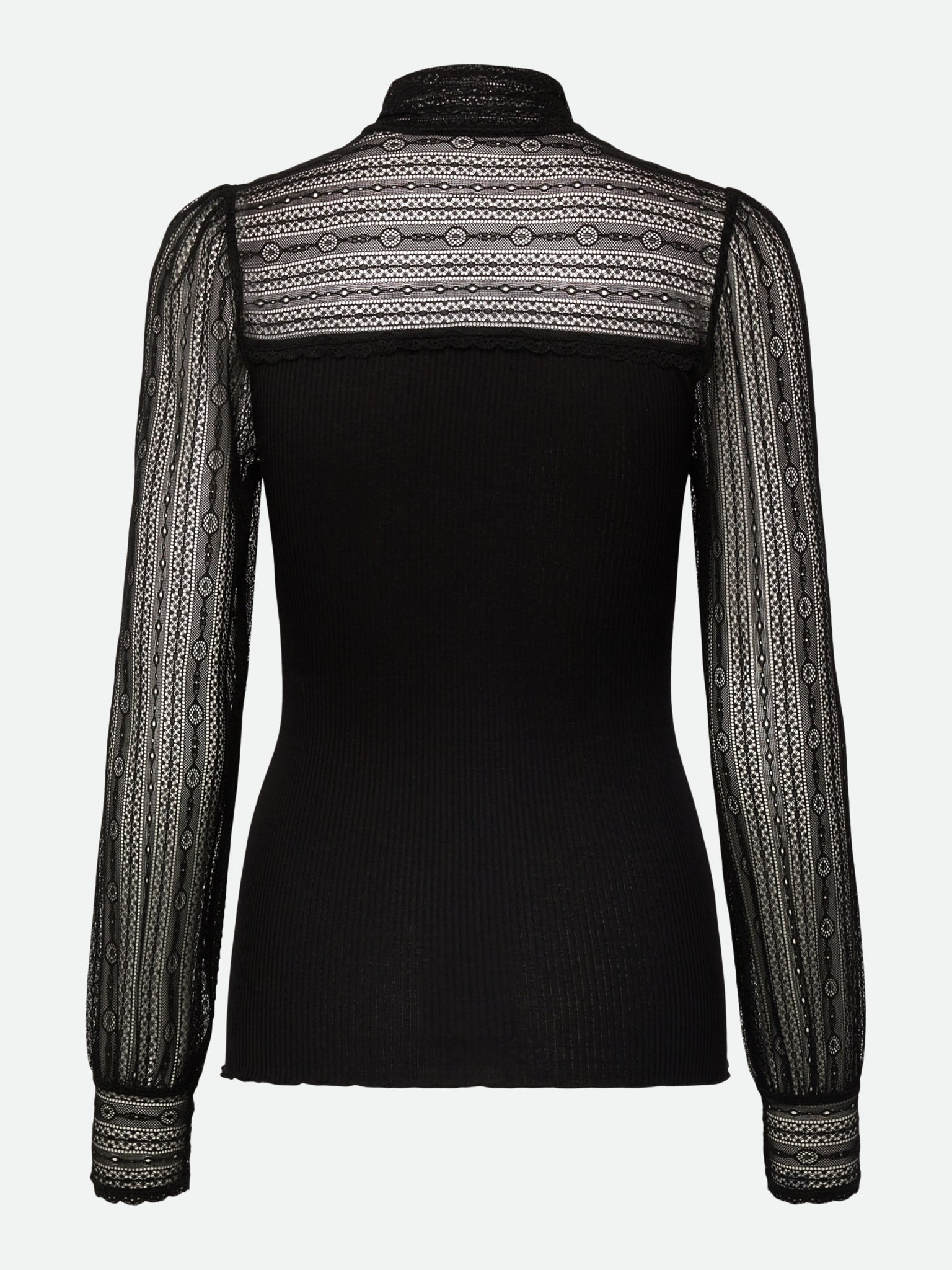 RWBeatha Silk Full lace Bow Long sleeve T-shirt T-SHIRT LS Rosemunde Woman