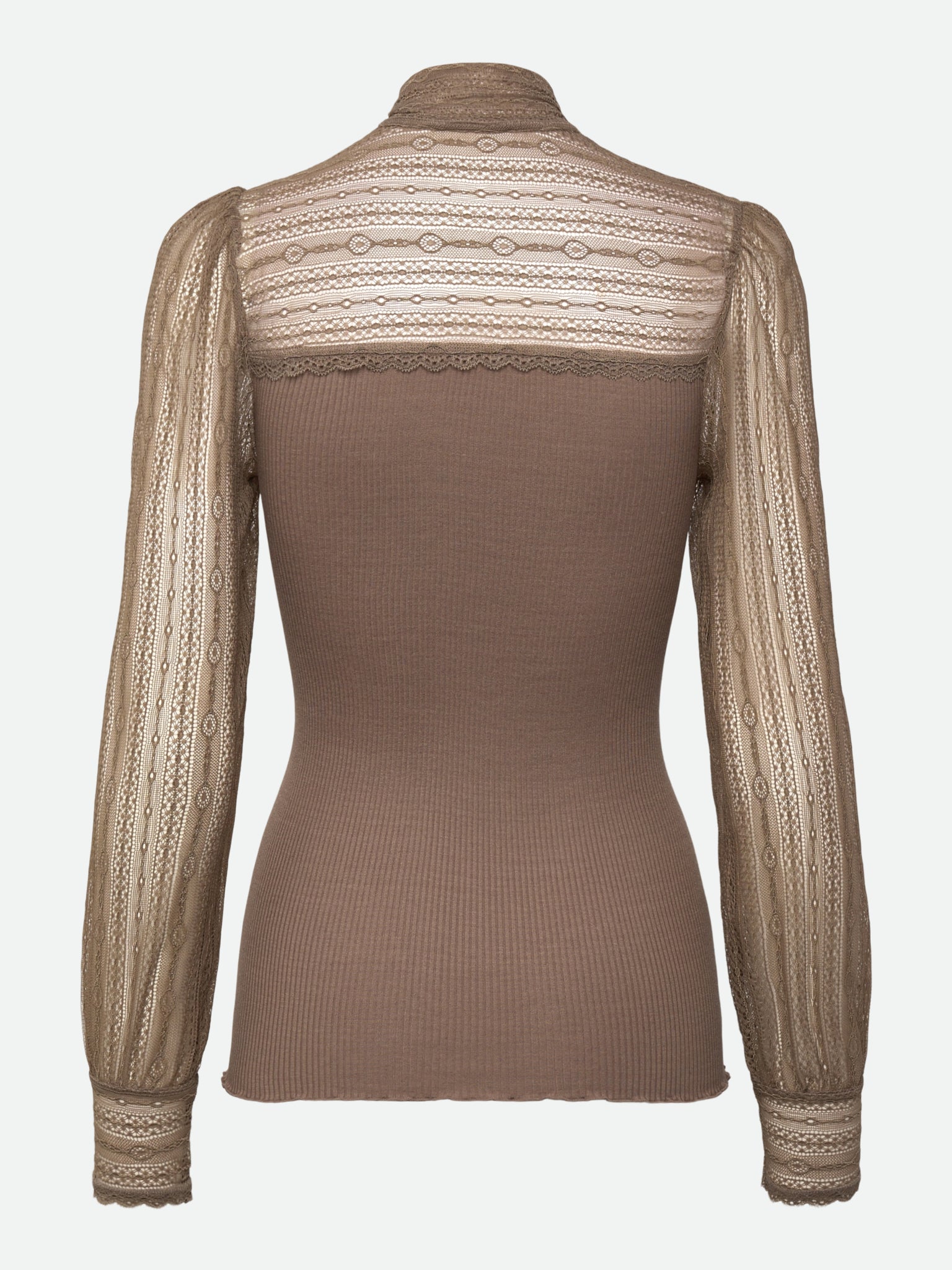 RWBeatha Silk Full lace Bow Long sleeve T-shirt T-SHIRT LS Rosemunde Woman